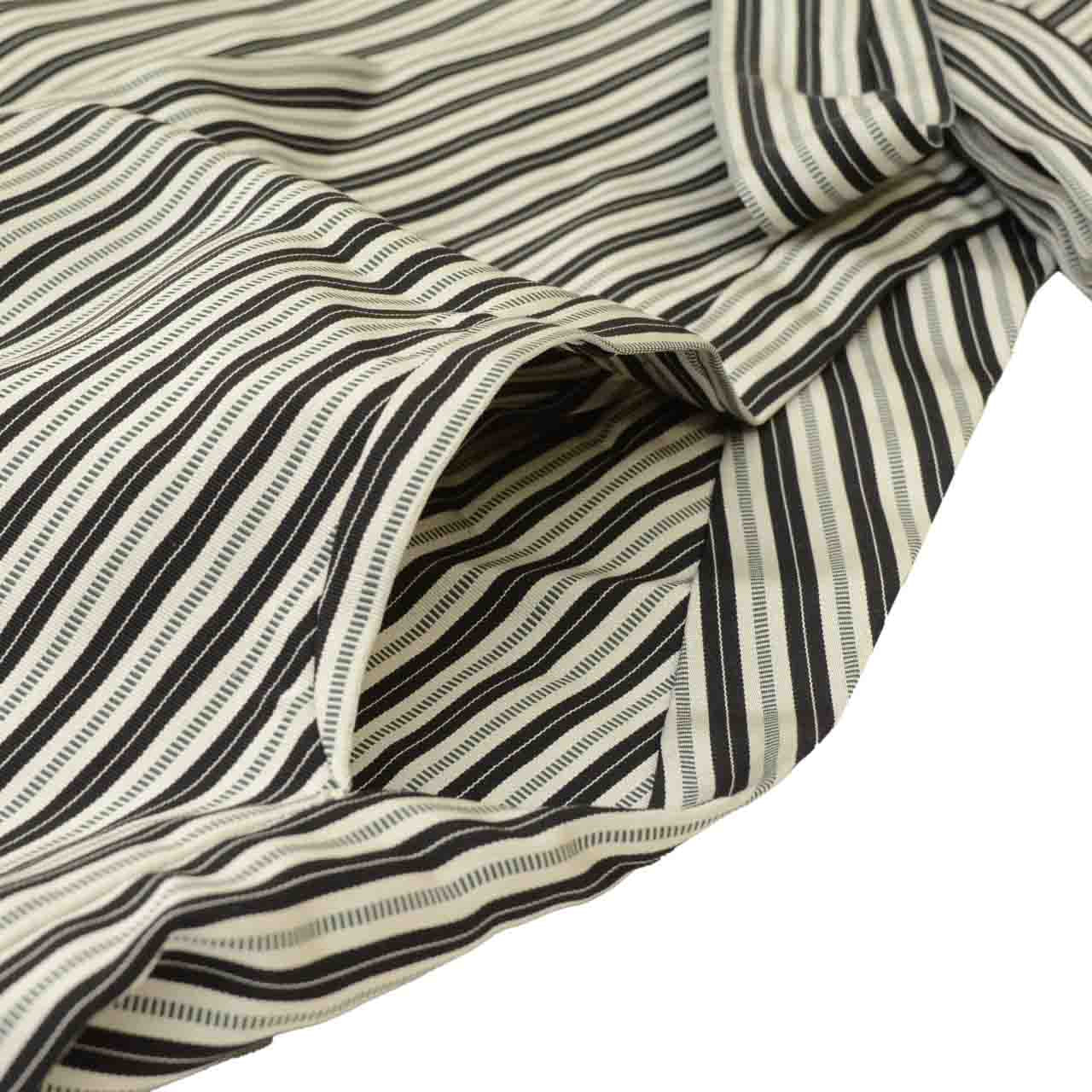 [Used] Men's Hakama (traditional Japanese trousers) - Single Item - Pure Silk - Recycled - Gray with Stripe Pattern - Andon Hakama (traditional Japanese trousers) - Men's Kimono/Hakama - uu1895b 