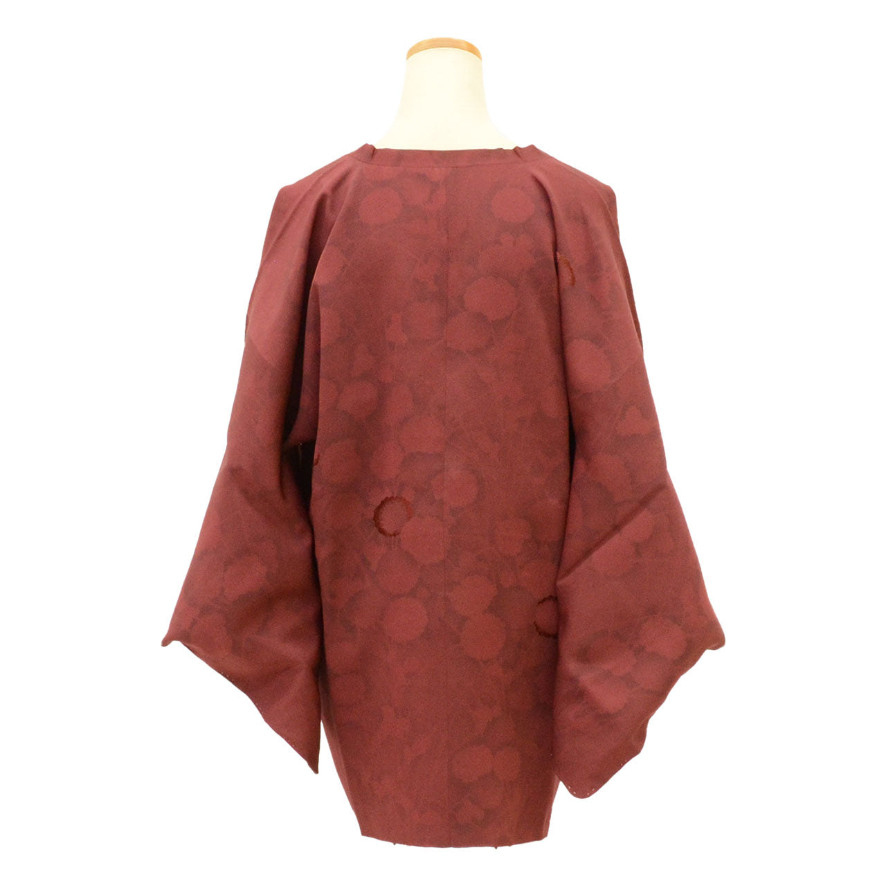 Vintage Japanese Kimono | Michiyuki Coat | Purple Red Silk | Floral Embroidery | Unused | Sustainable | uu1902b