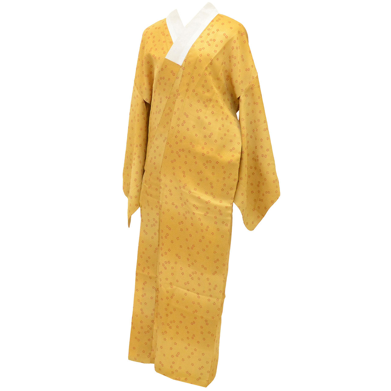 Vintage Japanese Kimono | Women's Nagajuban | Brown Silk | Floral Pattern | Sustainable | uu1913b
