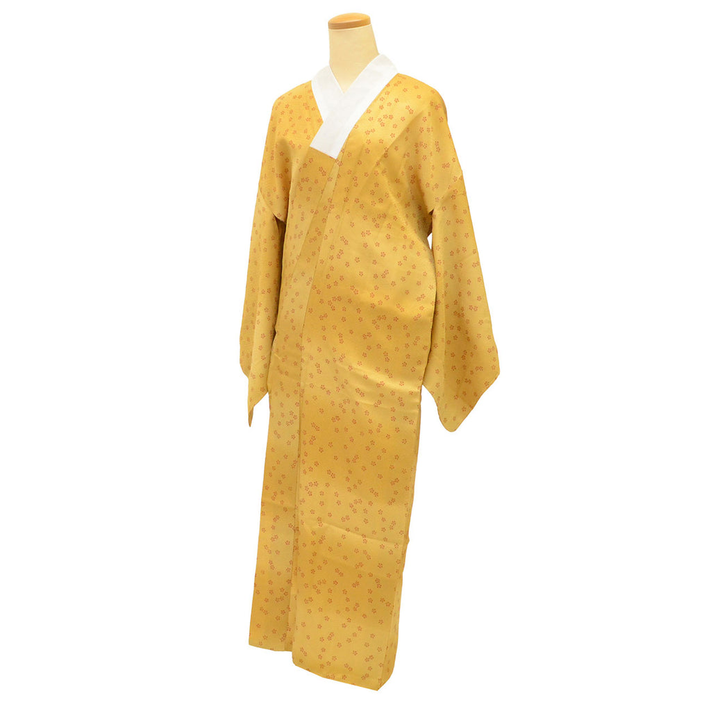 Vintage Japanese Kimono | Women's Nagajuban | Brown Silk | Floral Pattern | Sustainable | uu1913b