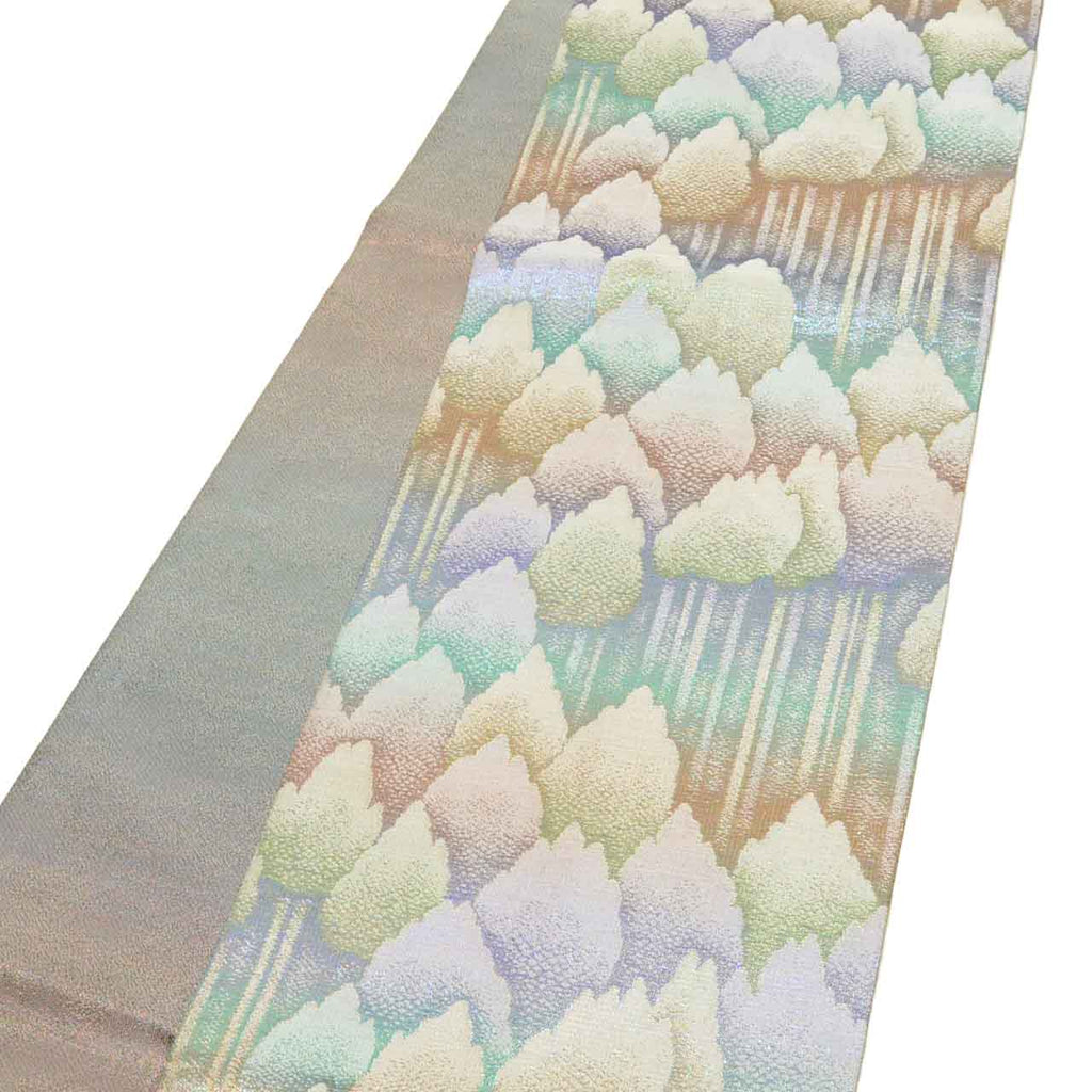 Vintage Japanese Obi | Fukuro Obi | Silk | Tree Pattern | Hikihaku | Sawari Sadamu | Special Selection | Sustainable | uu1969b
