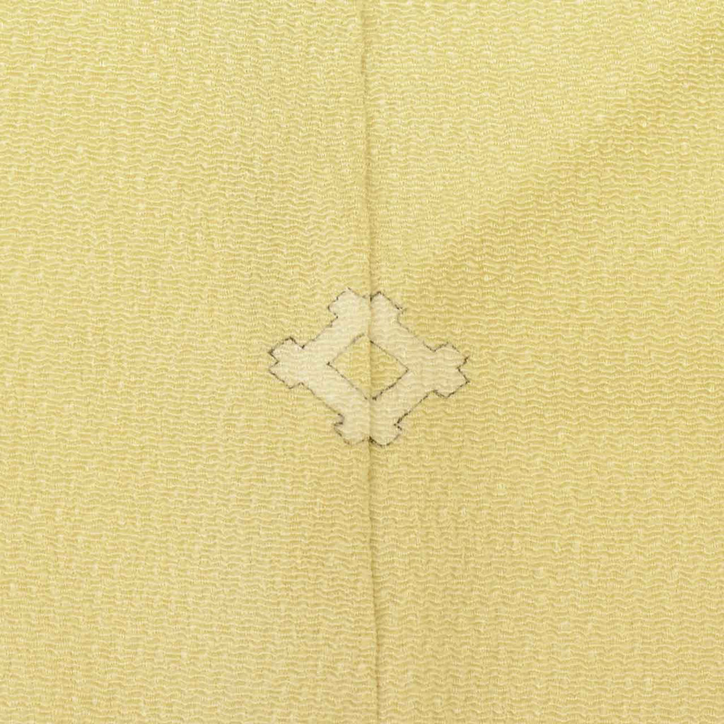 Vintage Japanese Kimono | Tsukesage | Green Silk Crepe | Snow Circle Floral | Gold Foil | Artist Shunsou | One Crest | Sustainable | uu1977b