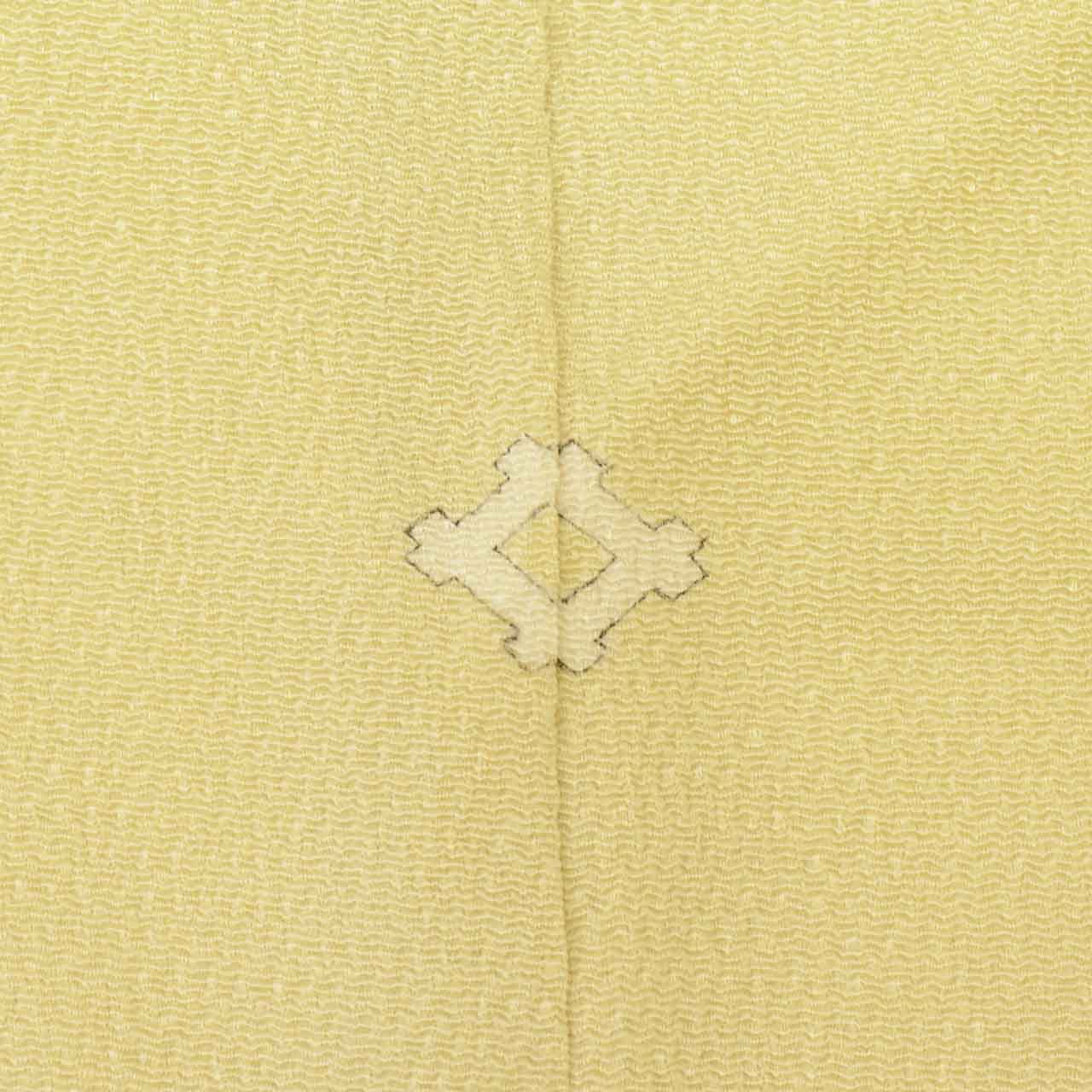 Vintage Japanese Kimono | Tsukesage | Green Silk Crepe | Snow Circle Floral | Gold Foil | Artist Shunsou | One Crest | Sustainable | uu1977b