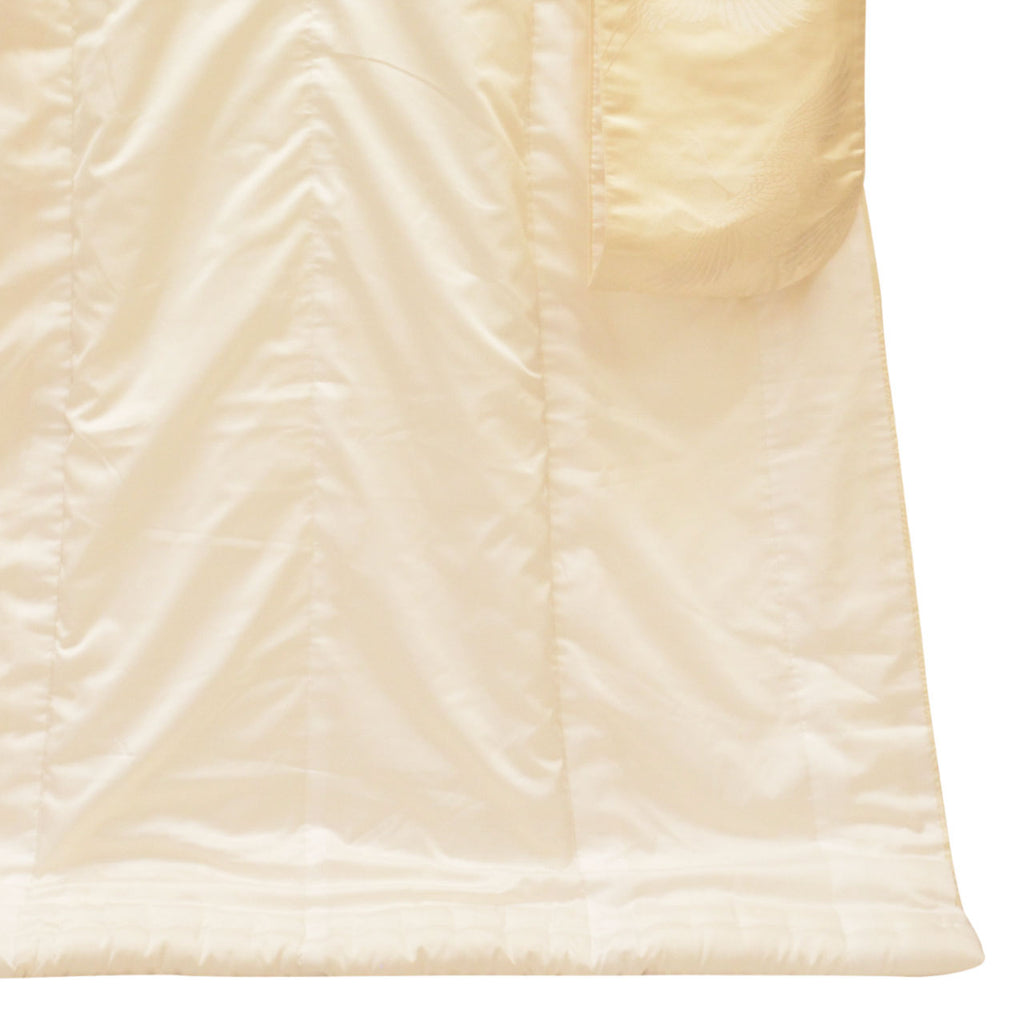 Vintage Japanese Kimono | Shiromuku | Silk | Flying Crane Wave | Kara-ori | Bridal | Size M | Sustainable | uu2004b