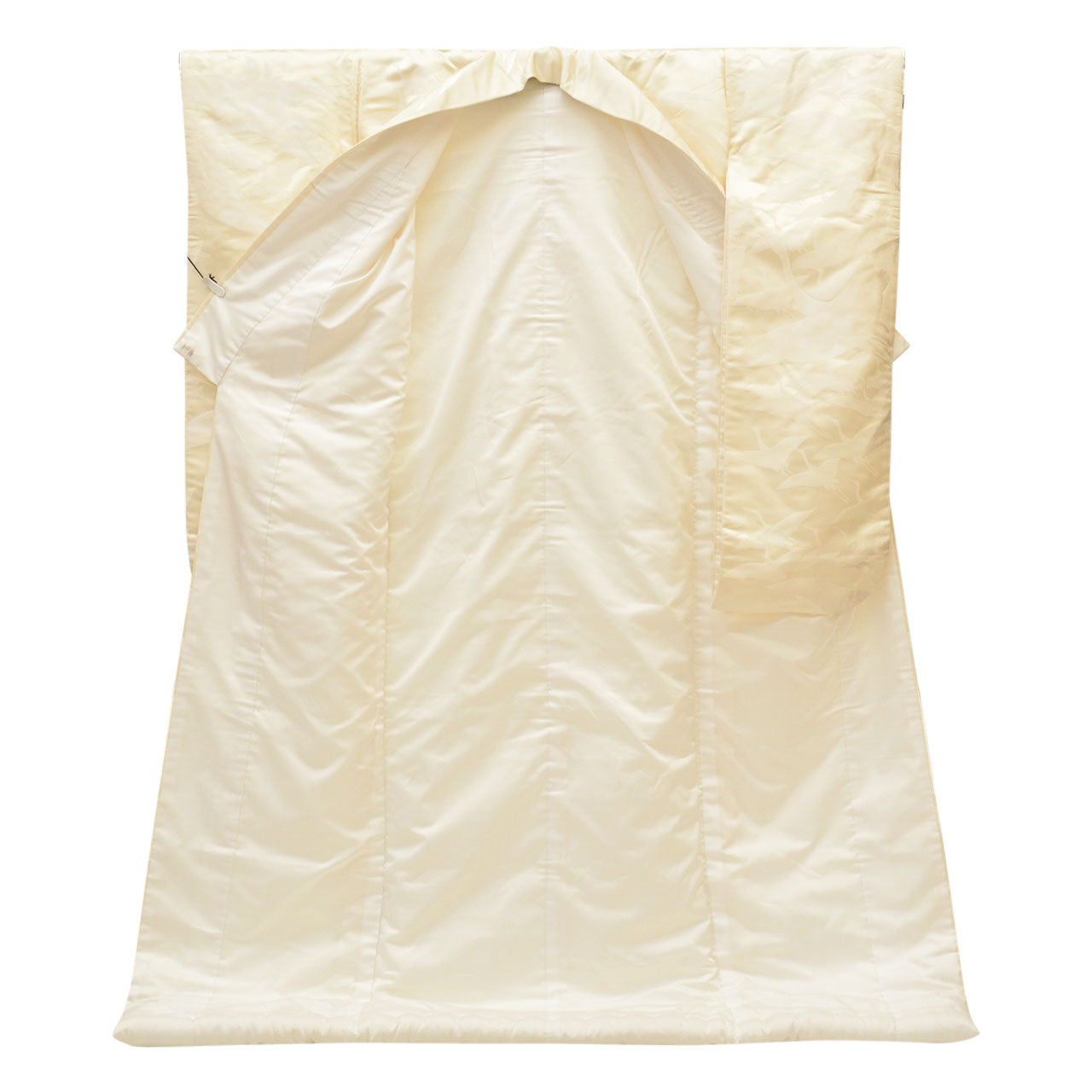 Vintage Japanese Kimono | Shiromuku | Silk | Flying Crane Pattern | Bridal | Tall Size LL | Sustainable | uu2005b