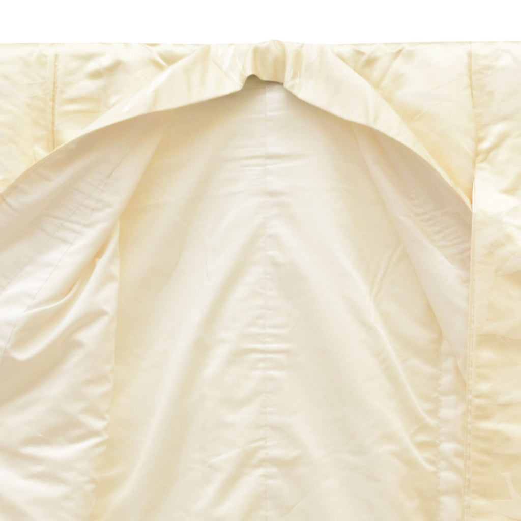 Vintage Japanese Kimono | Shiromuku | Silk | Flying Crane Pattern | Bridal | Tall Size LL | Sustainable | uu2005b