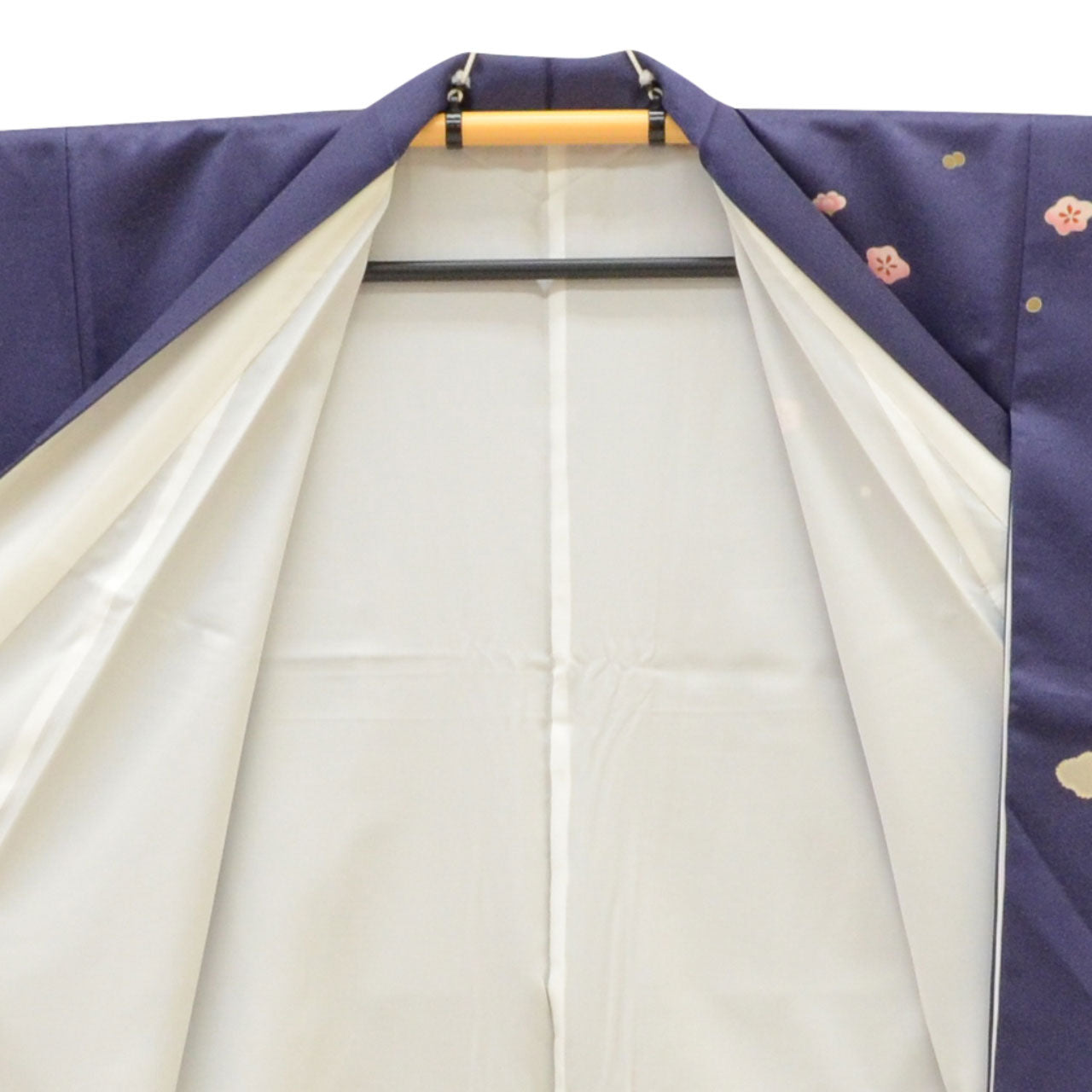 Vintage Japanese Kimono | Ni-shaku Furisode | Purple Synthetic | Rabbit Pattern | Washable | For Hakama | Sustainable | uu2015b