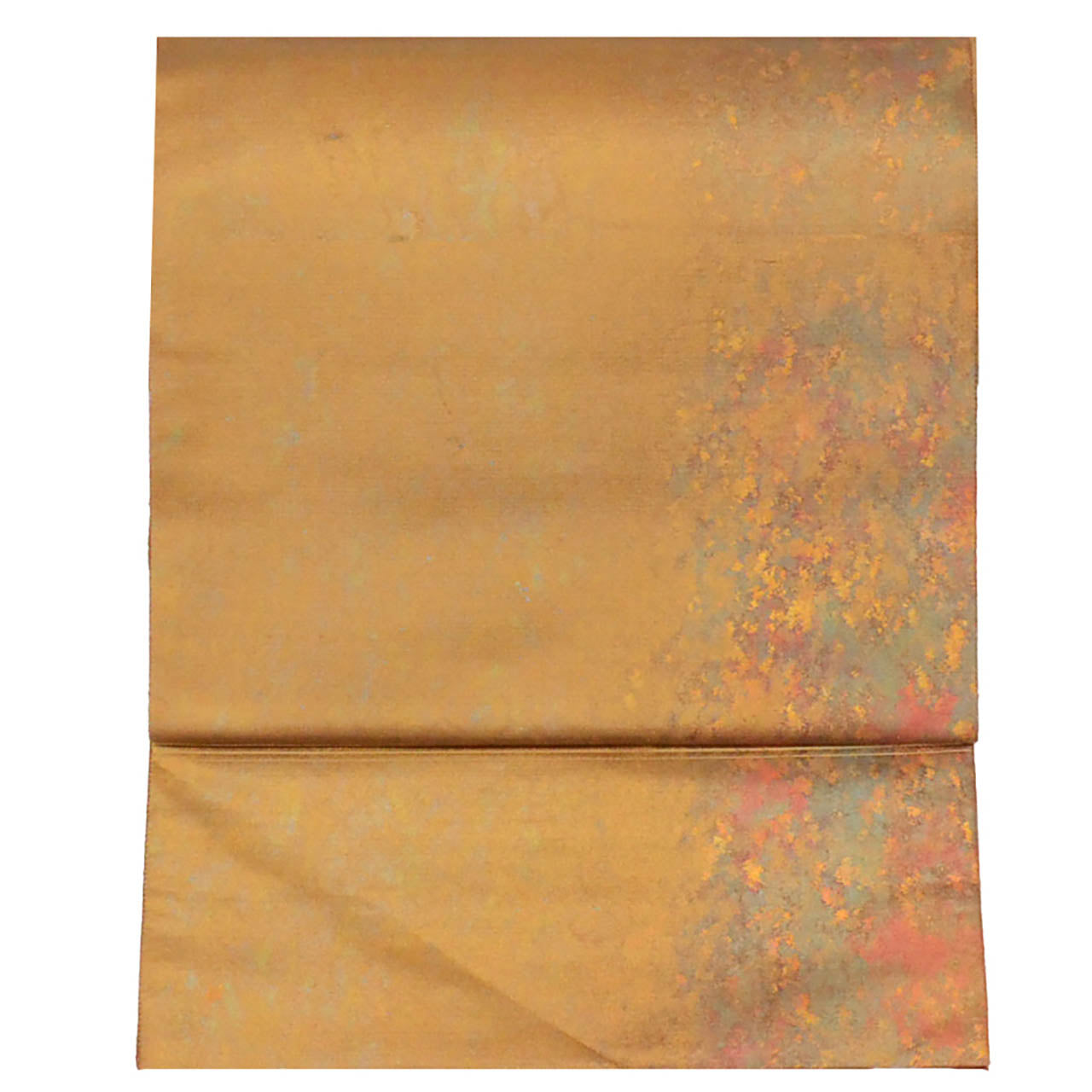 Vintage Japanese Obi | Fukuro Obi | Silk | Maki-nori Scatter Pattern | Hakuya Seibei | Traditional Craft Master | Sustainable | uu2021b