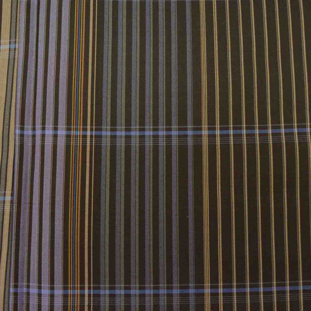 Vintage Japanese Kimono | Oshima Tsumugi | Brown Silk | Stripe | Harebare Guard | Unused | Tall Size LL | Sustainable | uu2037b