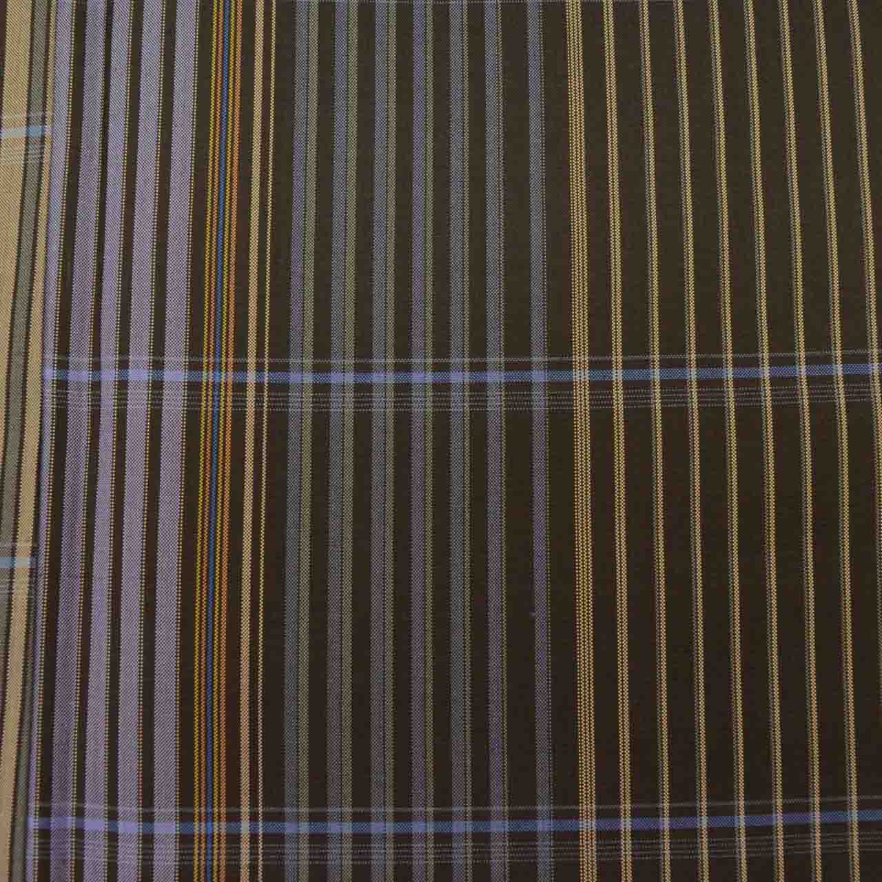 Vintage Japanese Kimono | Oshima Tsumugi | Brown Silk | Stripe | Harebare Guard | Unused | Tall Size LL | Sustainable | uu2037b