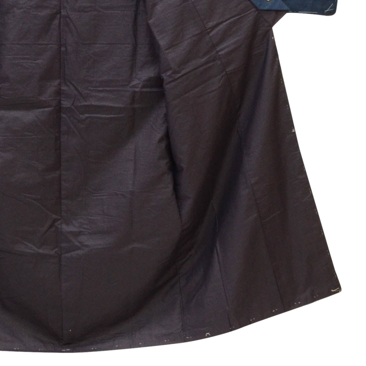 [Used] Recycled Kimono and Haori Set Ensemble for Men, Hige Tsumugi Silk, Unused, Sleeve Length 71.5cm (28.1in), Body Length 134.0cm (52.8in), Size S, Navy Blue, with Haori Cord, Men's uu2053b 