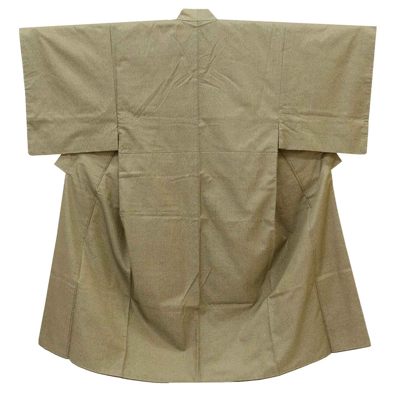 [Used] Recycled Kimono and Haori Ensemble for Men, Tsumugi Silk, Unused, Sleeve Length 67.0cm (26.4in), Body Length 141.0cm (55.5in), Size M, Brown, Tortoiseshell Pattern, Men's uu2055b 