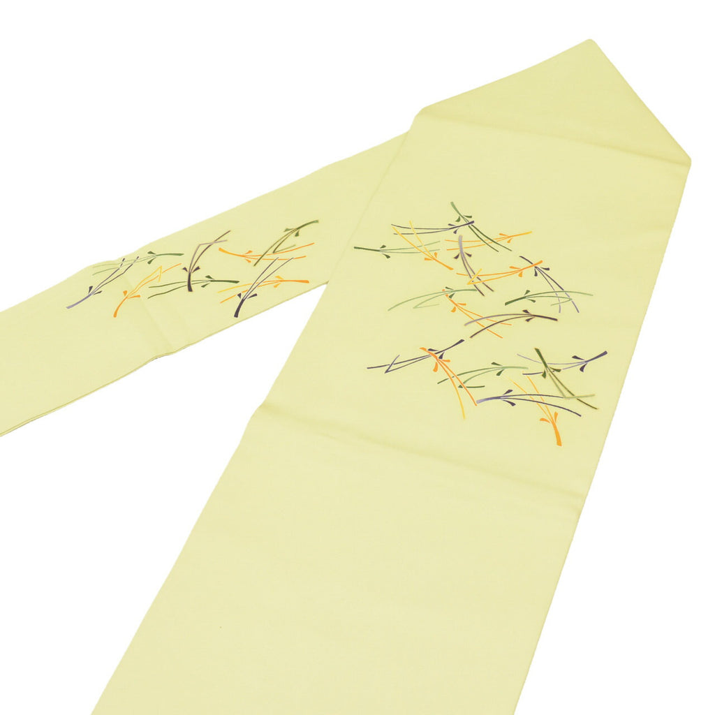 Vintage Japanese Obi | Nagoya Obi | Silk | Pine Needle | Gold Foil | Semi-formal | Sustainable | uu2066b