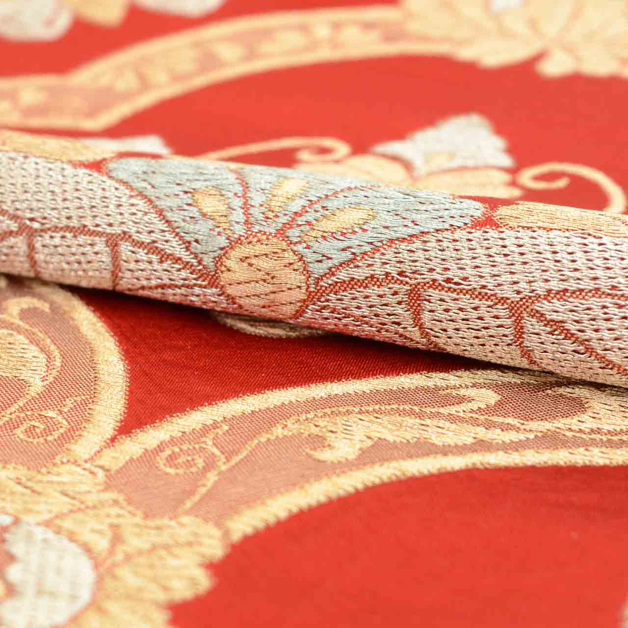 Vintage Japanese Obi | Fukuro Obi | Silk | Floral | Gold Silver Thread | Furisode | Sustainable | uu2070b