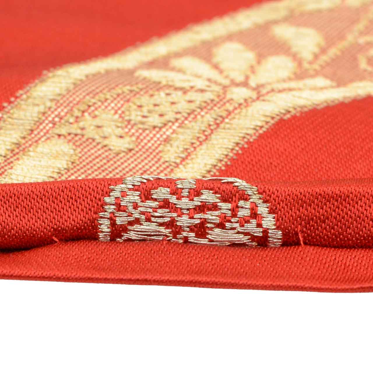 Vintage Japanese Obi | Fukuro Obi | Silk | Floral | Gold Silver Thread | Furisode | Sustainable | uu2070b