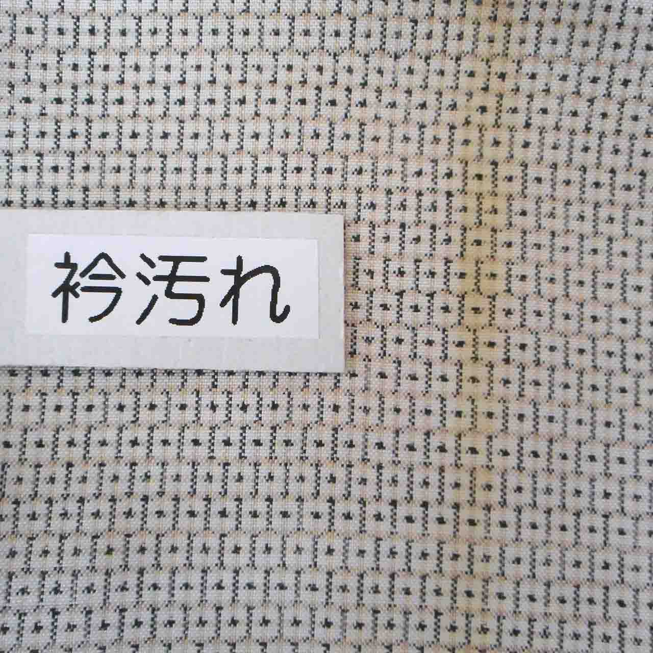 Vintage Japanese Kimono | Women's White Oshima Tsumugi Ensemble | White Silk | Tortoiseshell Kasuri | Sustainable | uu2091b