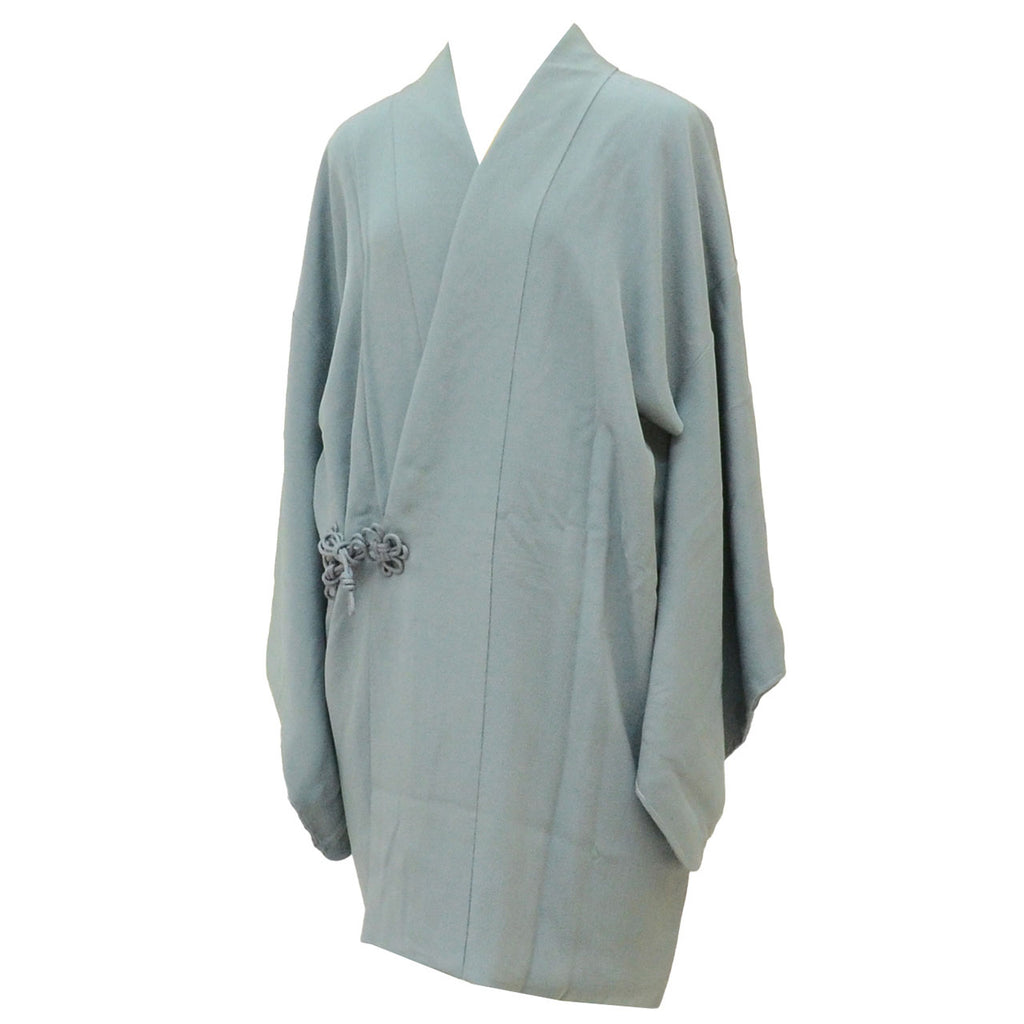 Vintage Japanese Kimono | Michiyuki Coat | Gray Blue Silk Crepe | Rabbit Treasure Ship | Unused | Excellent | Sustainable | uu2109b