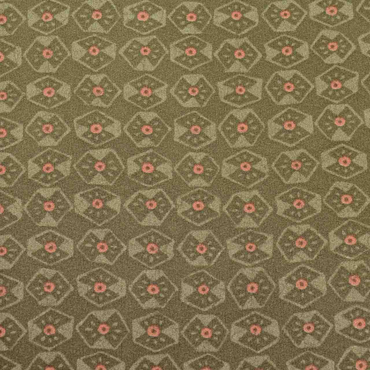 [Used] Recycled Kimono, Komon style, Pure Silk, Size M (Slightly Plus Size L), Excellent Condition, Length 160.2cm (63.1in), Sleeve Length 64.5cm (25.4in), Lined, Ready-made, Green, Tortoiseshell Pattern, Silk, Reused Kimono, uu2160b 