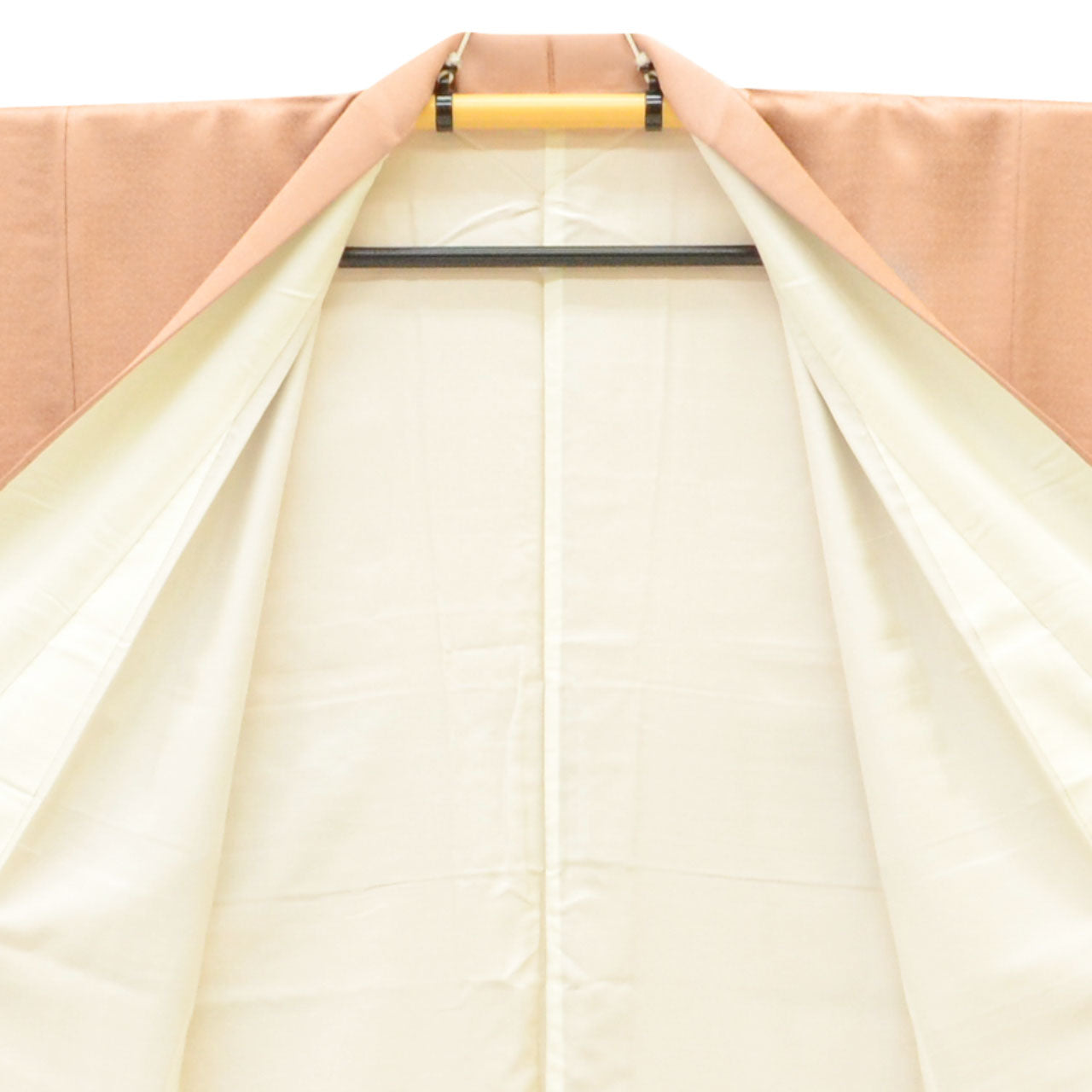 Vintage Japanese Kimono | Tsukesage | Pink Silk | Fan Paper Drum Pattern | Gold Foil | Unused | Size M | Sustainable | uu2178b