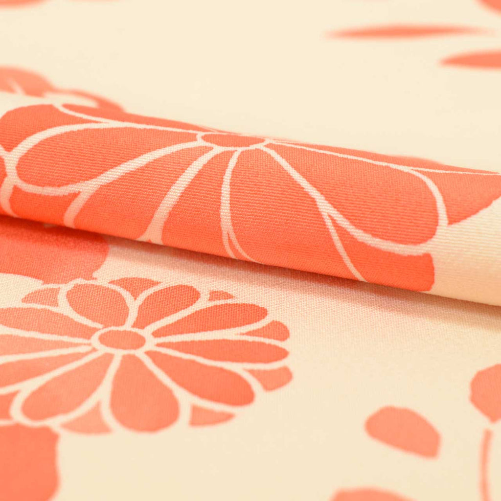 [Used] Recycled Kimono, Komon style, Pure Silk, LL size, Suitable for tall people, Large size, Good condition, Length 167.0cm (65.7in), Sleeve length 69.0cm (27.2in), Lined, Ready-made, White, Floral pattern, SILK, Reuse uu2182b 