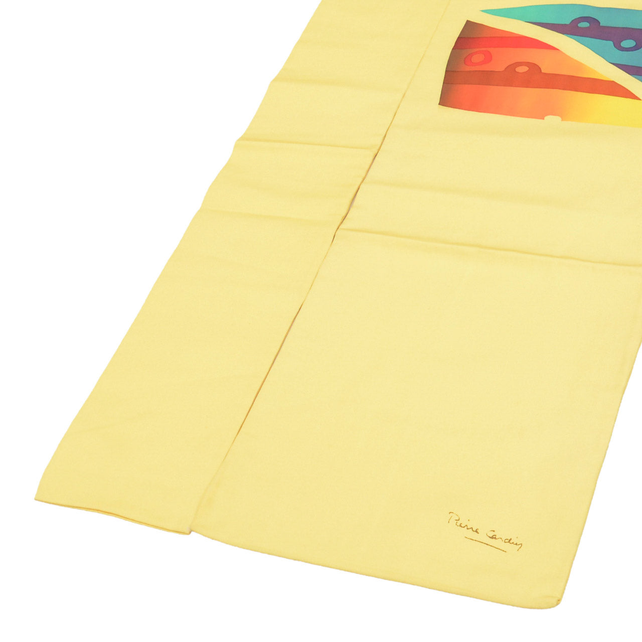 Vintage Japanese Obi | Nagoya Obi | Yellow Silk | Geometric Pattern | Pierre Cardin | Sustainable | uu2183b