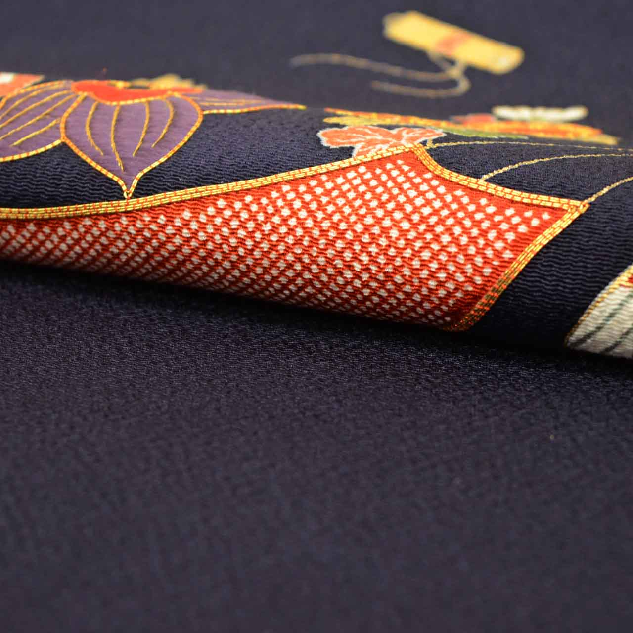 Vintage Japanese Obi | Nagoya Obi | Purple Silk Crepe | Takarazukushi | Gold Embroidery | Echigoya | Excellent | Sustainable | uu2187b