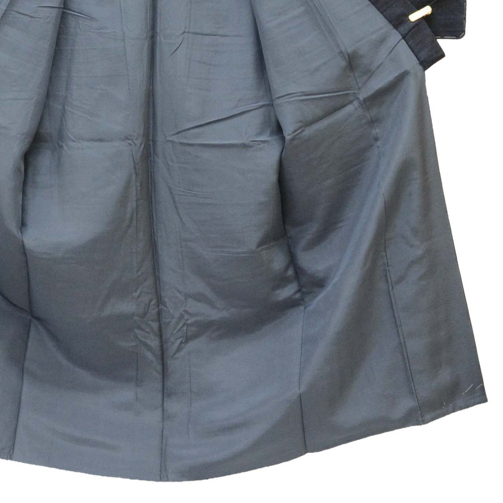 Vintage Japanese Kimono | Men's Tsumugi Ensemble | Navy Silk | Unused | With Himo | Size L | Sustainable | uu2191b