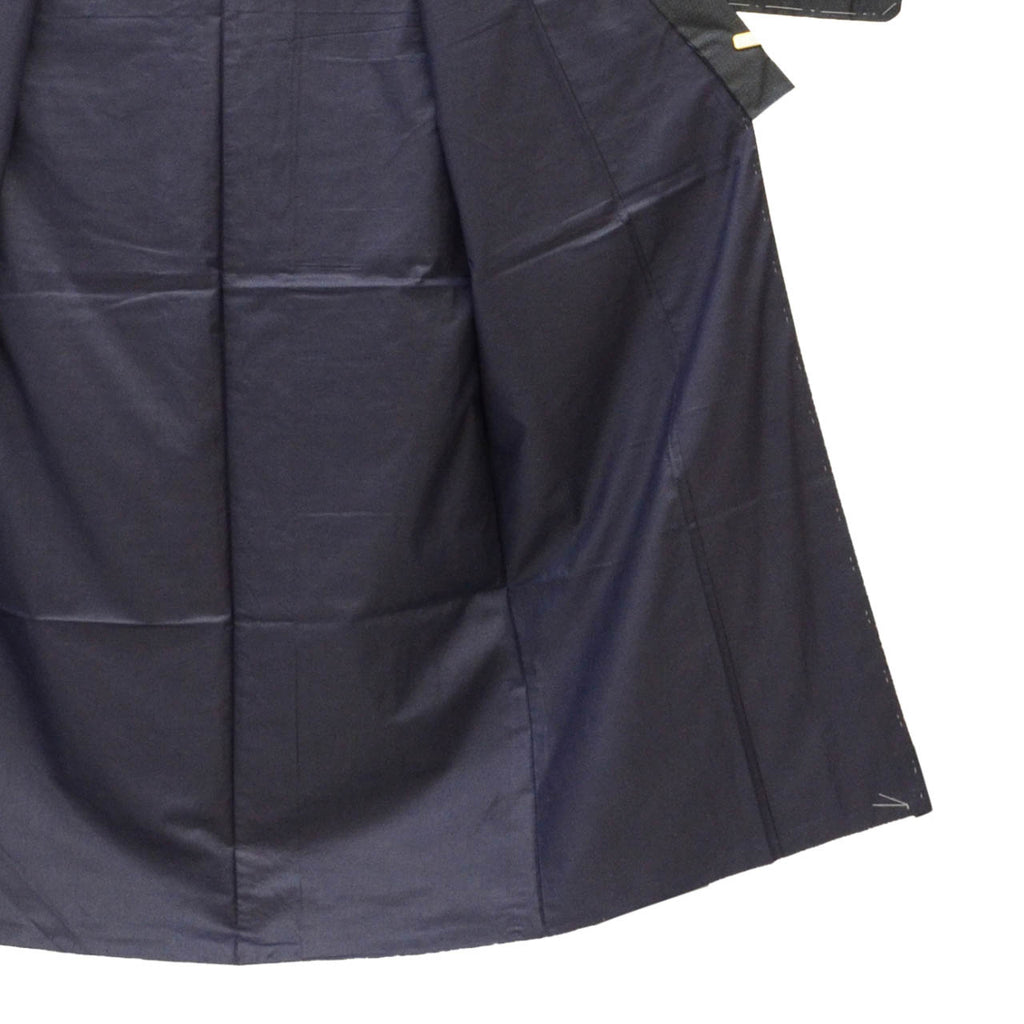 [Used] Recycled Kimono and Haori Set Ensemble for Men, Oshima Tsumugi Silk, Unused, Sleeve Length 72.6cm (28.6in), Body Length 147.0cm (57.9in), Size L, Navy Blue, Tortoiseshell Pattern, with Haori Cord, Men's uu2194b 