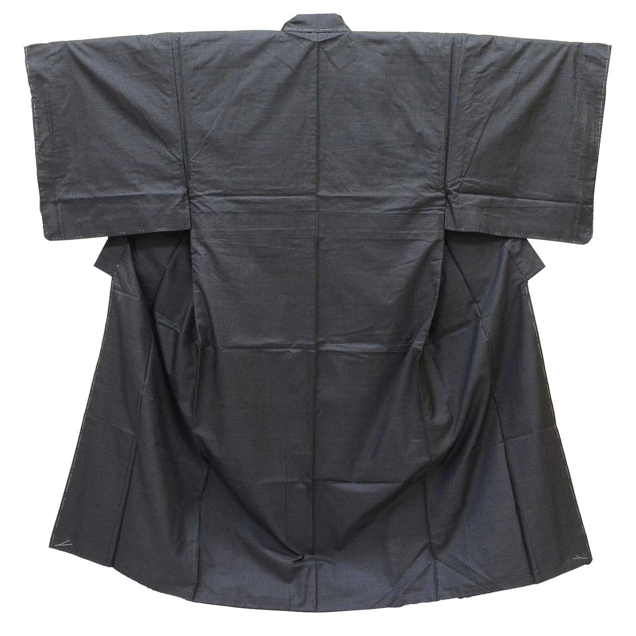 [Used] Recycled Kimono and Haori Set Ensemble for Men, Oshima Tsumugi Silk, Unused, Sleeve Length 72.6cm (28.6in), Body Length 147.0cm (57.9in), Size L, Navy Blue, Tortoiseshell Pattern, with Haori Cord, Men's uu2194b 