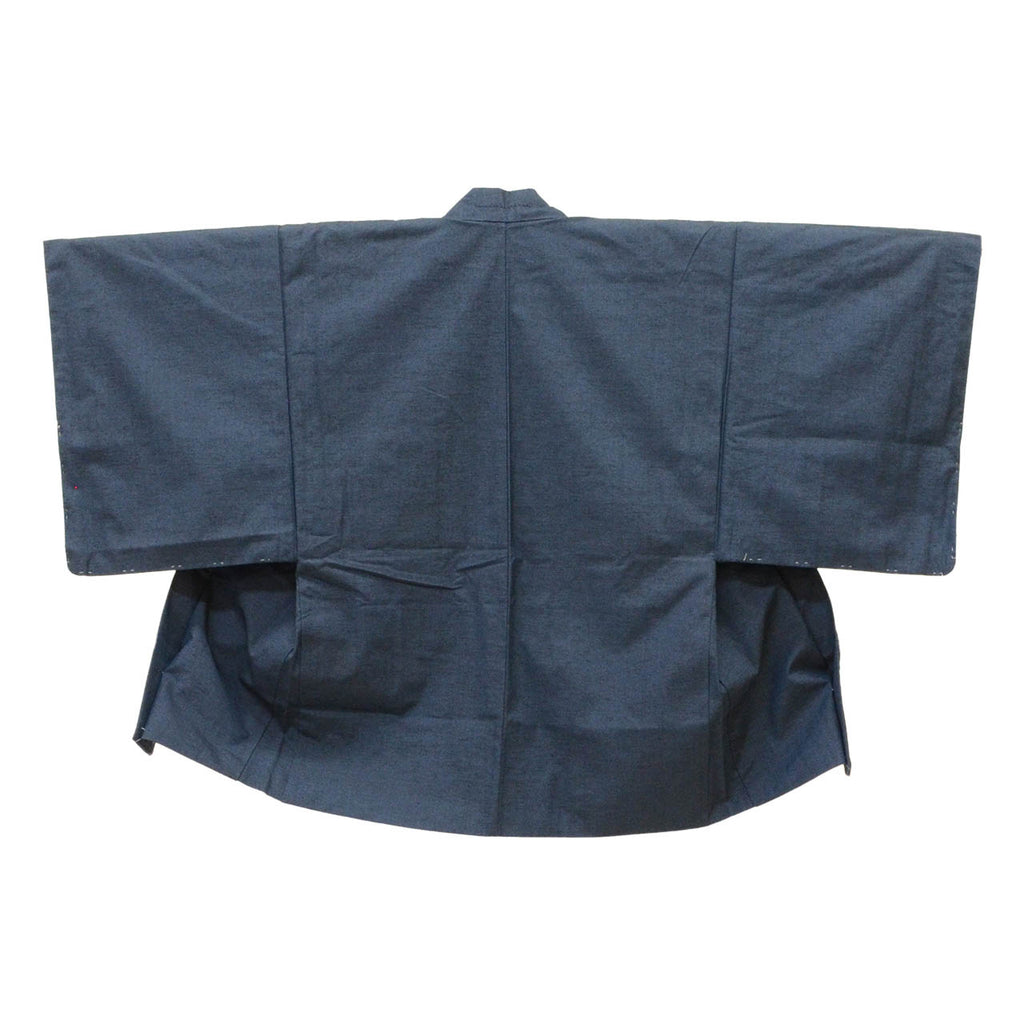 Vintage Japanese Kimono | Men's Yuki Tsumugi Ensemble | Navy Silk | Handwoven | Unused | UNESCO Heritage | Size S | Sustainable | uu2195b