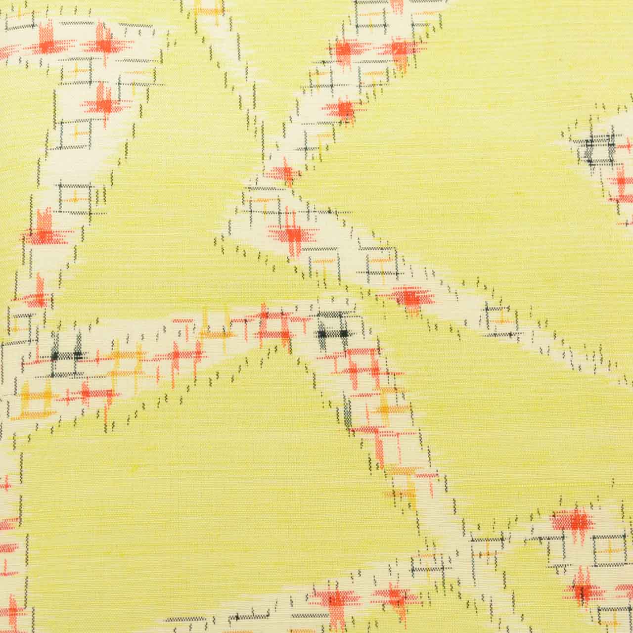 Vintage Japanese Kimono | Tsumugi | Green Silk | Geometric Kasuri | Size M | Sustainable | uu2201b