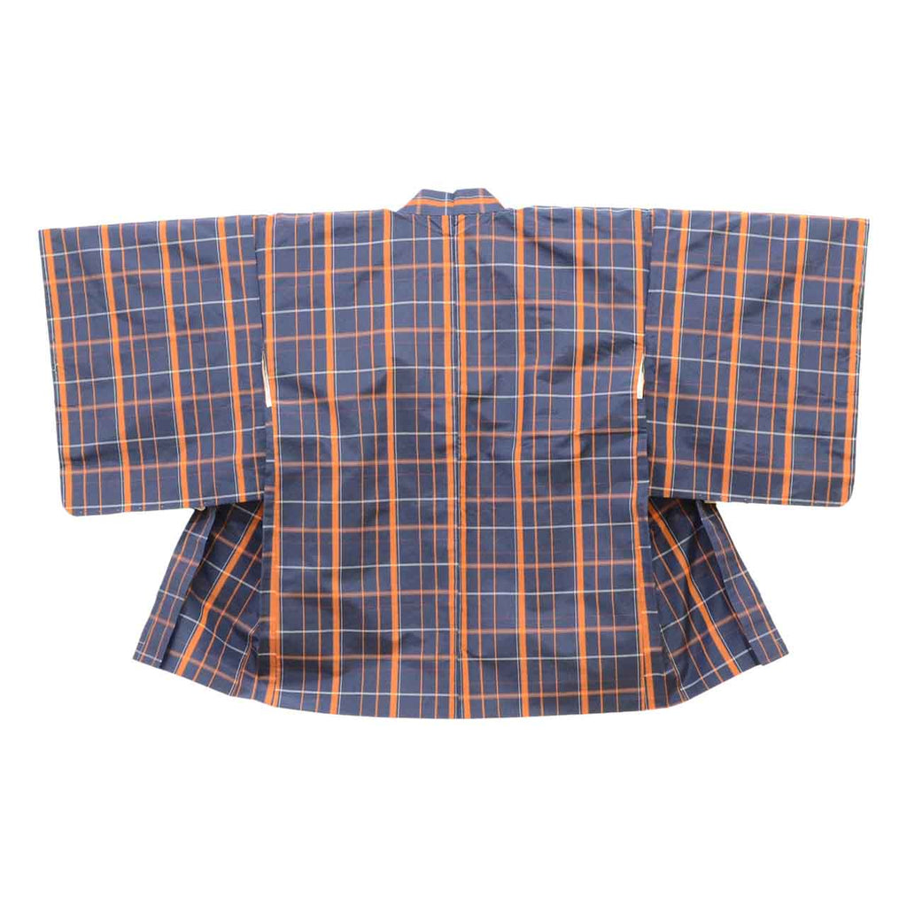 Vintage Japanese Kimono | Women's Komon Ensemble | Navy Synthetic | Lattice Pattern | Unused | Size M | Sustainable | uu2206b