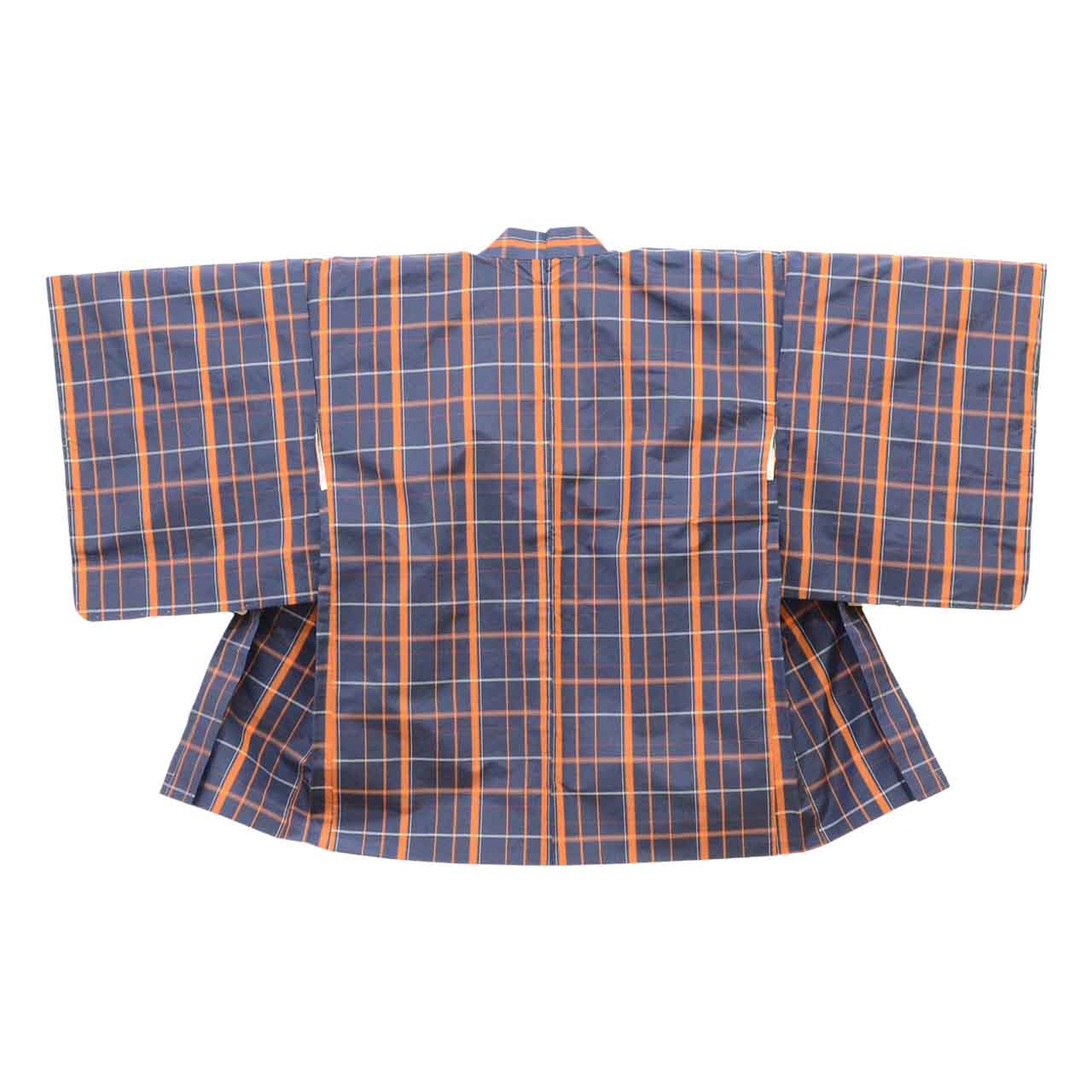 Vintage Japanese Kimono | Women's Komon Ensemble | Navy Synthetic | Lattice Pattern | Unused | Size M | Sustainable | uu2206b