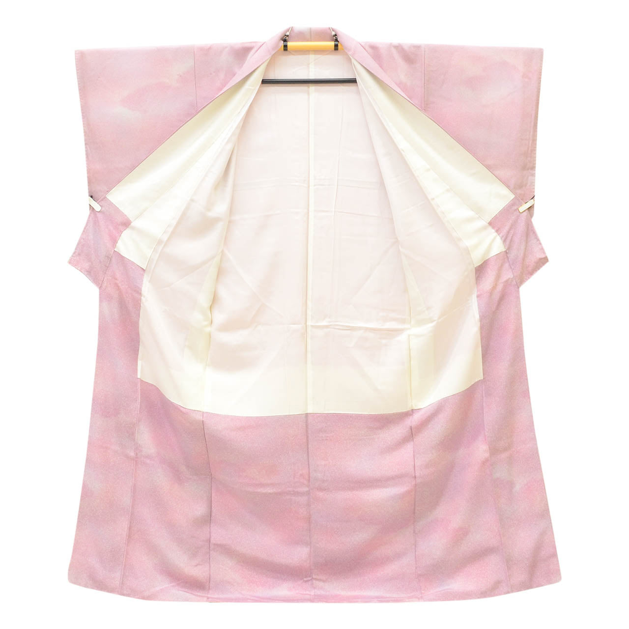 [Used] Recycled Kimono, Komon Kimono, Pure Silk, Size L, Excellent Condition, Length 161.5cm (63.6in), Sleeve Length 63.3cm (24.9in), Lined, Ready-made, Beautiful Condition, Purple Gradation, SILK, Reuse uu2213b 