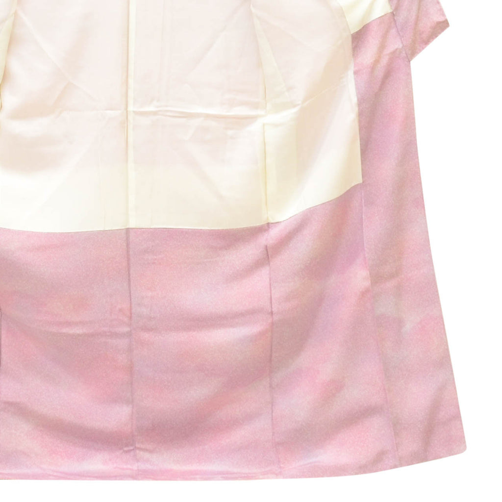 [Used] Recycled Kimono, Komon Kimono, Pure Silk, Size L, Excellent Condition, Length 161.5cm (63.6in), Sleeve Length 63.3cm (24.9in), Lined, Ready-made, Beautiful Condition, Purple Gradation, SILK, Reuse uu2213b 