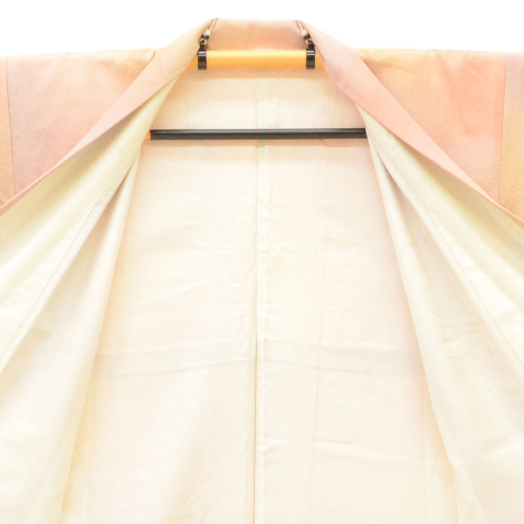 [Used] Recycled Kimono, Komon Kimono, Pure Silk, Size M, Excellent Condition, Length 159.5cm (62.8in), Sleeve Length 64.5cm (25.4in), Lined, Ready-made, Beautiful Condition, Purple Gradation, SILK, Reuse uu2216b 
