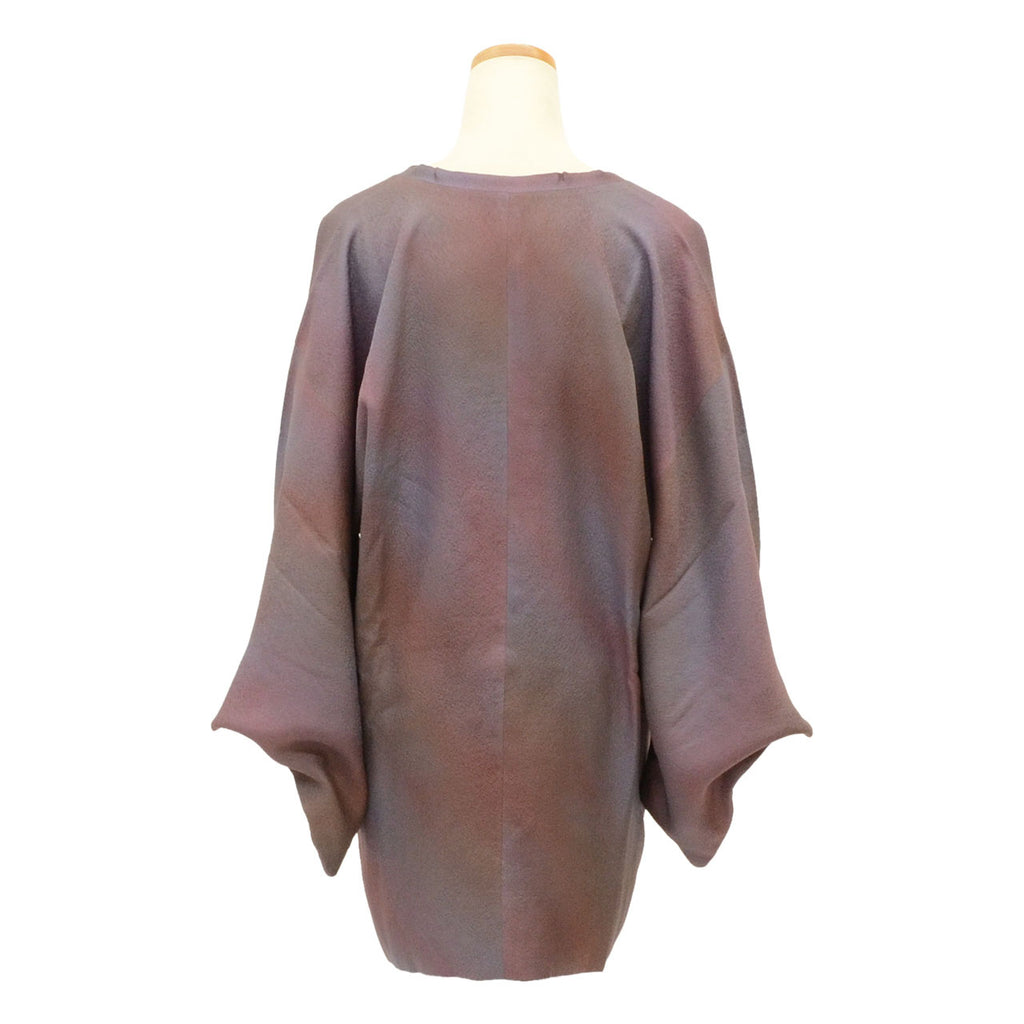 Vintage Japanese Kimono | Michiyuki Coat | Purple Silk | Bokashi Gradient | Fukure-ori | Reversible | Excellent | Sustainable | uu2240b