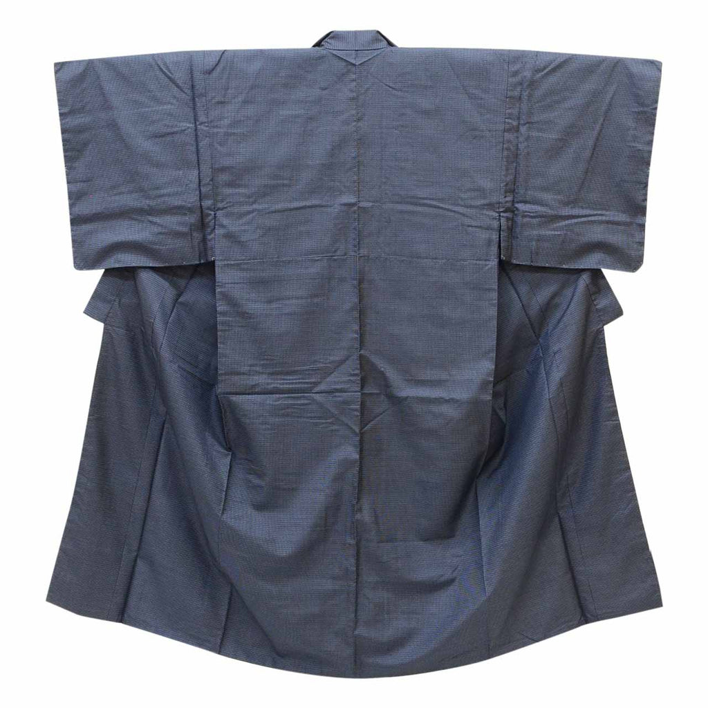 [Used] Recycled Kimono and Haori Set Ensemble for Men, Oshima Tsumugi Silk, Unused, Sleeve Length 71.0cm (28.0in), Body Length 150.0cm (59.1in), Size LL, Navy Blue, Tortoiseshell Pattern, Comes with Obi Belt and Haori Cord, Men's uu2265b 