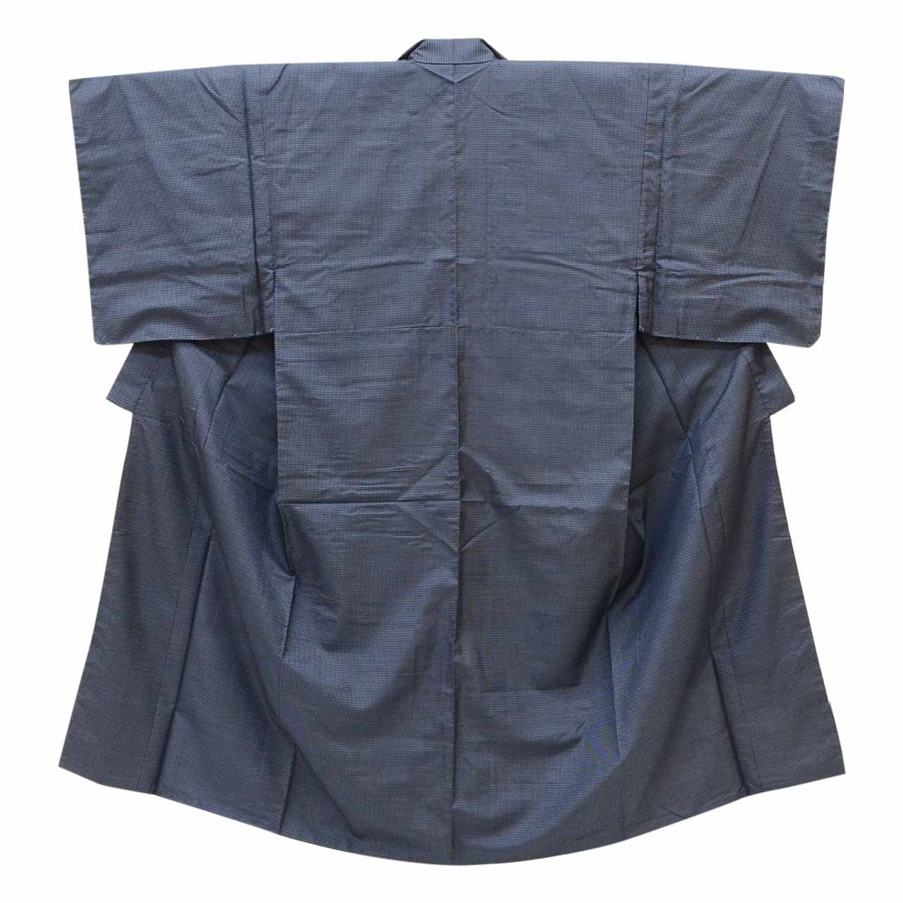 [Used] Recycled Kimono and Haori Set Ensemble for Men, Oshima Tsumugi Silk, Unused, Sleeve Length 71.0cm (28.0in), Body Length 150.0cm (59.1in), Size LL, Navy Blue, Tortoiseshell Pattern, Comes with Obi Belt and Haori Cord, Men's uu2265b 