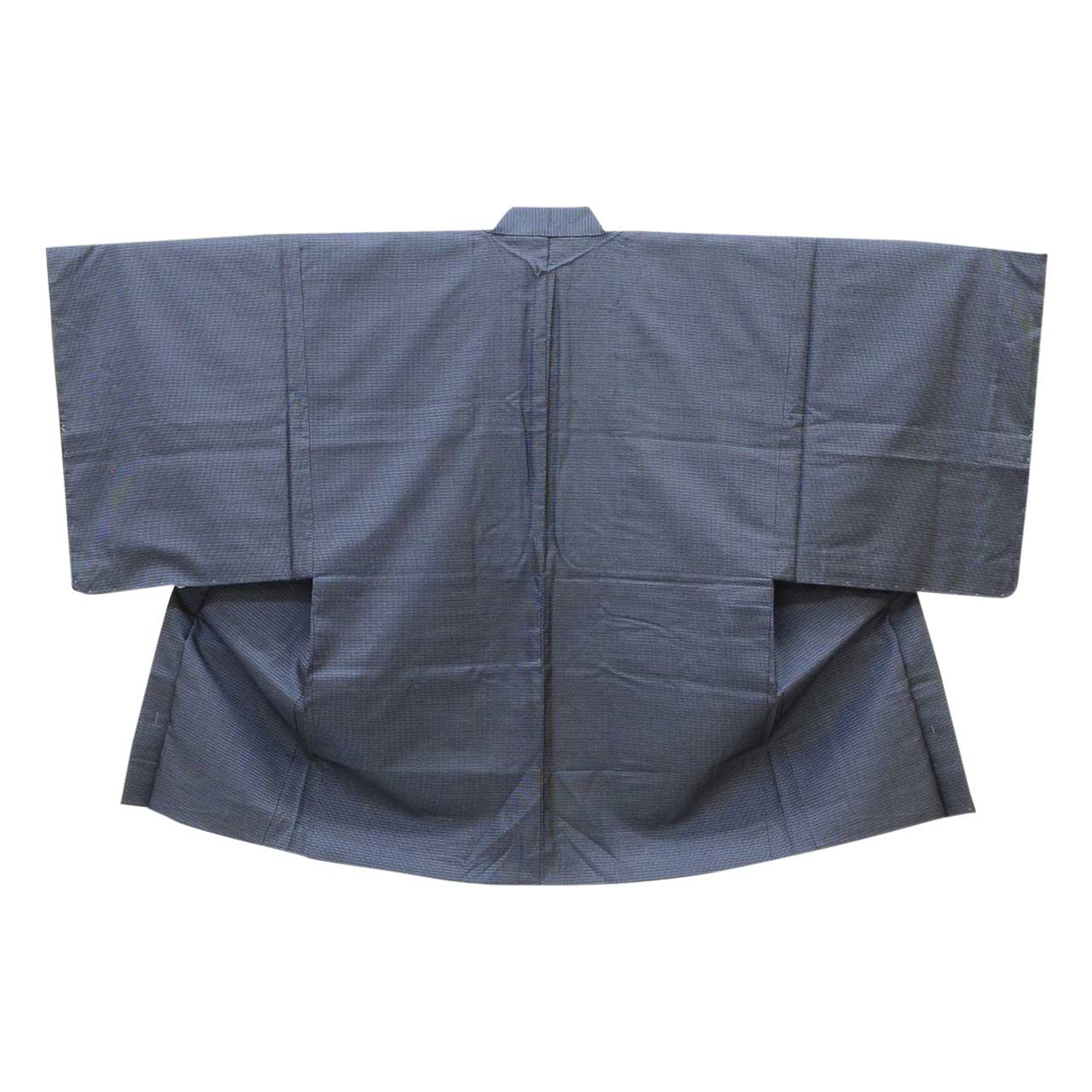 [Used] Recycled Kimono and Haori Set Ensemble for Men, Oshima Tsumugi Silk, Unused, Sleeve Length 71.0cm (28.0in), Body Length 150.0cm (59.1in), Size LL, Navy Blue, Tortoiseshell Pattern, Comes with Obi Belt and Haori Cord, Men's uu2265b 