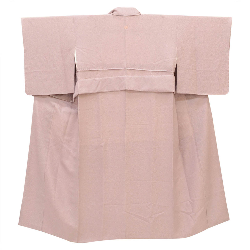 [Used] Recycled Kimono Set: Plain-colored kimono, pre-tied obi, pure silk, unused, sleeve length 64.5cm, kimono length 140.5cm, size LL, suitable for heights 165.5cm-170.5cm, purple, obi sash, obiage, crested kimono included. uu2269a120 