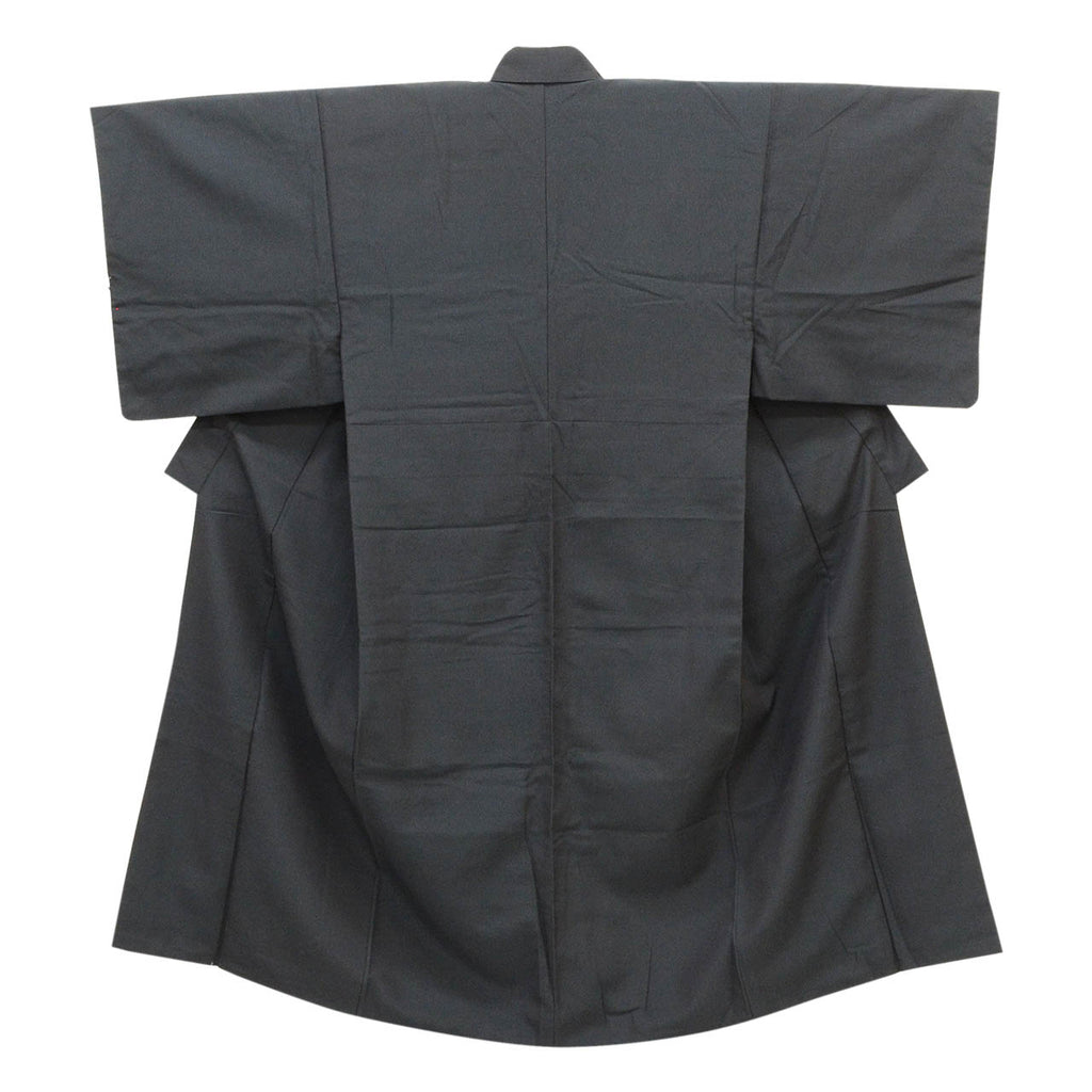 [Used] Recycled Kimono and Haori Ensemble for Men, Komon Silk, Sleeve Length 66.0cm (26.0in), Body Length 141.5cm (55.7in), Size M, Navy Blue, Men's uu2278b 
