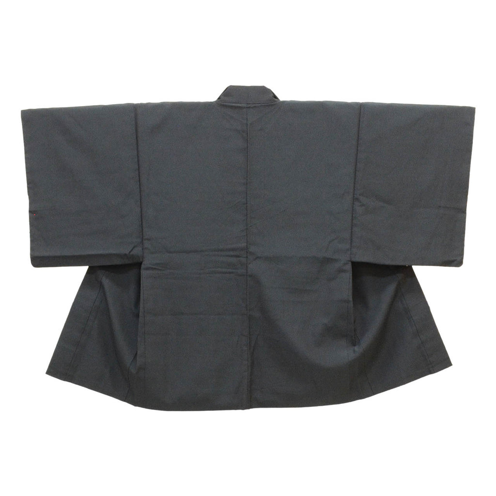 [Used] Recycled Kimono and Haori Ensemble for Men, Komon Silk, Sleeve Length 66.0cm (26.0in), Body Length 141.5cm (55.7in), Size M, Navy Blue, Men's uu2278b 