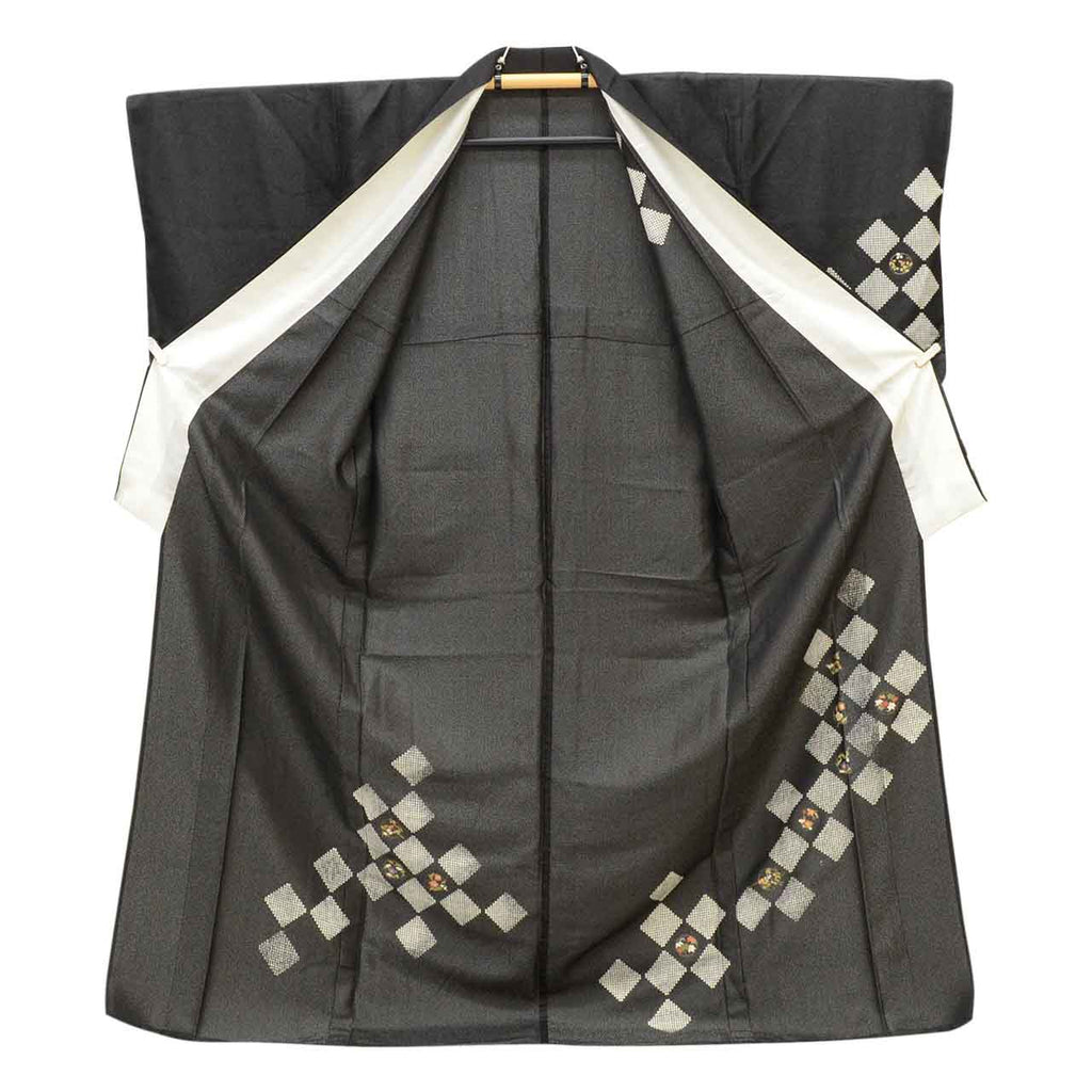 Vintage Japanese Kimono | Tsukesage | Silk | Unlined | Tall Plus Size LL | Sustainable | uu2281b