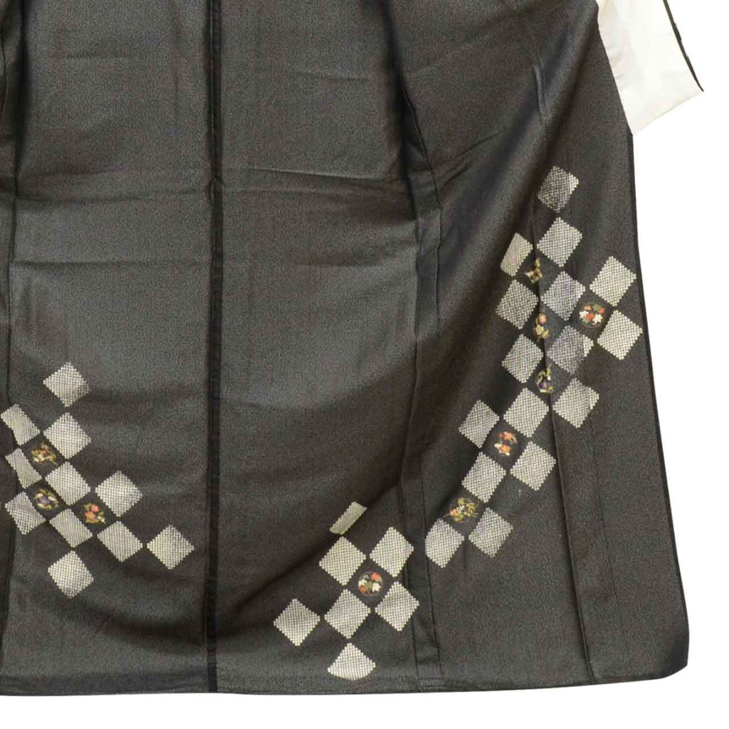 Vintage Japanese Kimono | Tsukesage | Silk | Unlined | Tall Plus Size LL | Sustainable | uu2281b