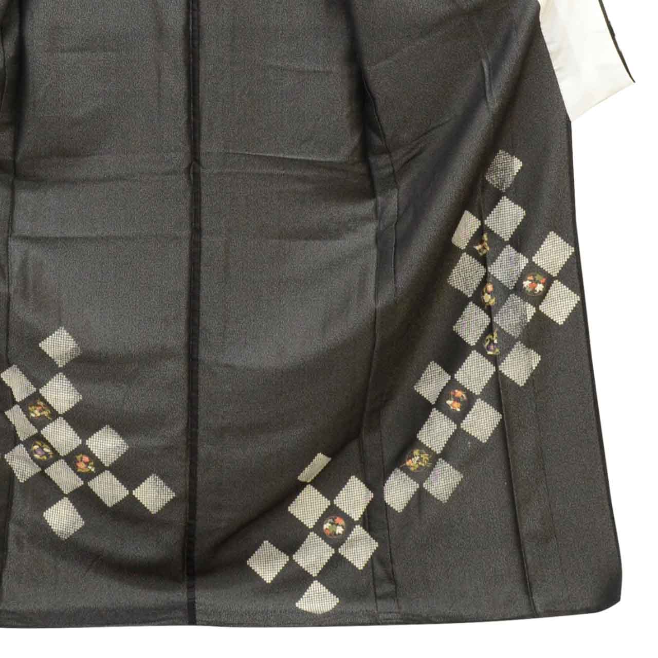 Vintage Japanese Kimono | Tsukesage | Silk | Unlined | Tall Plus Size LL | Sustainable | uu2281b