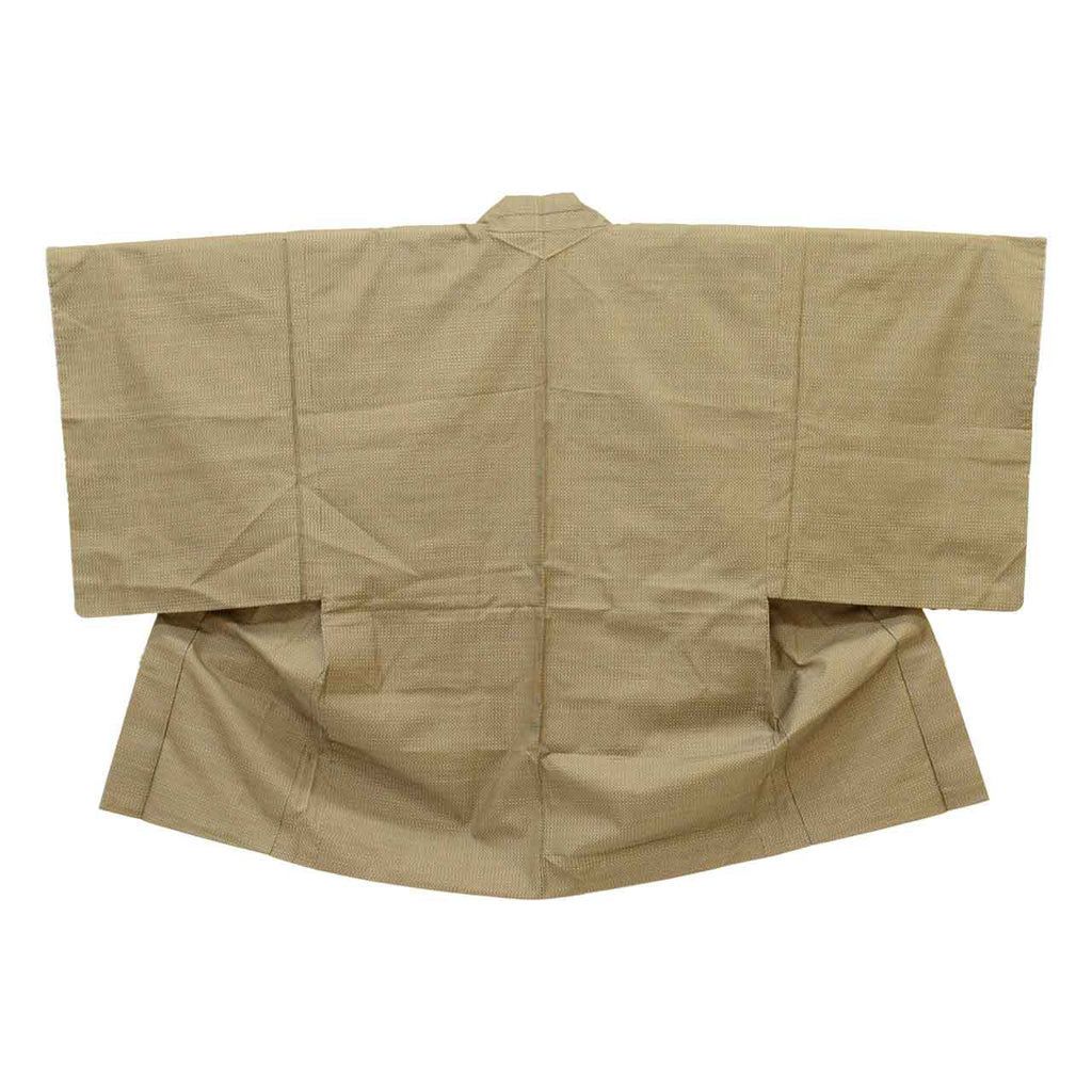 [Used] Recycled Kimono and Haori Ensemble for Men, Tsumugi Silk, Oshima Tsumugi, 100% Silk, Sleeve Length 68.0cm (26.8in), Body Length 149.0cm (58.7in), Size L, Brown Stripe Pattern, Men's uu2283b 