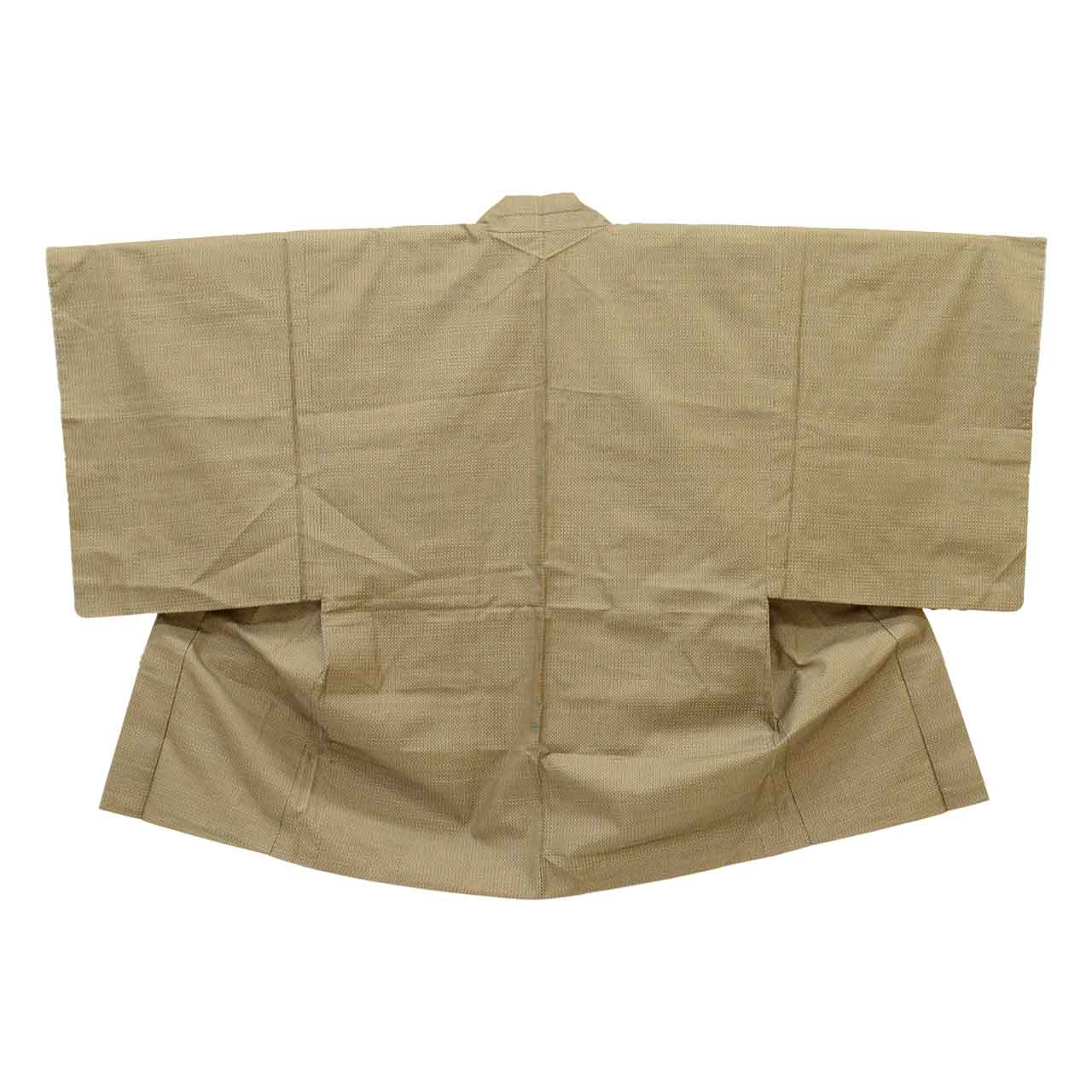 [Used] Recycled Kimono and Haori Ensemble for Men, Tsumugi Silk, Oshima Tsumugi, 100% Silk, Sleeve Length 68.0cm (26.8in), Body Length 149.0cm (58.7in), Size L, Brown Stripe Pattern, Men's uu2283b 