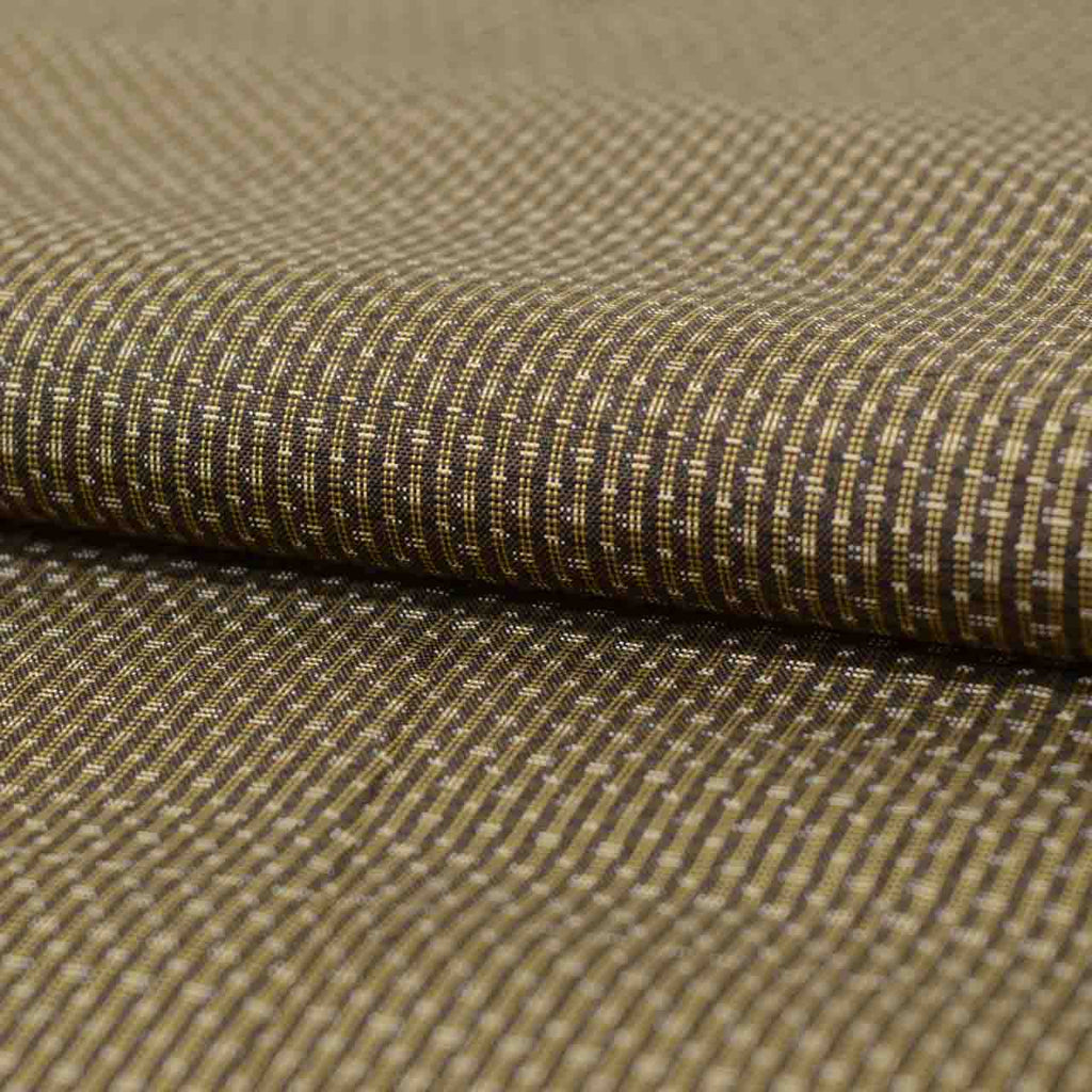 [Used] Recycled Kimono and Haori Ensemble for Men, Tsumugi Silk, Oshima Tsumugi, 100% Silk, Sleeve Length 68.0cm (26.8in), Body Length 149.0cm (58.7in), Size L, Brown Stripe Pattern, Men's uu2283b 