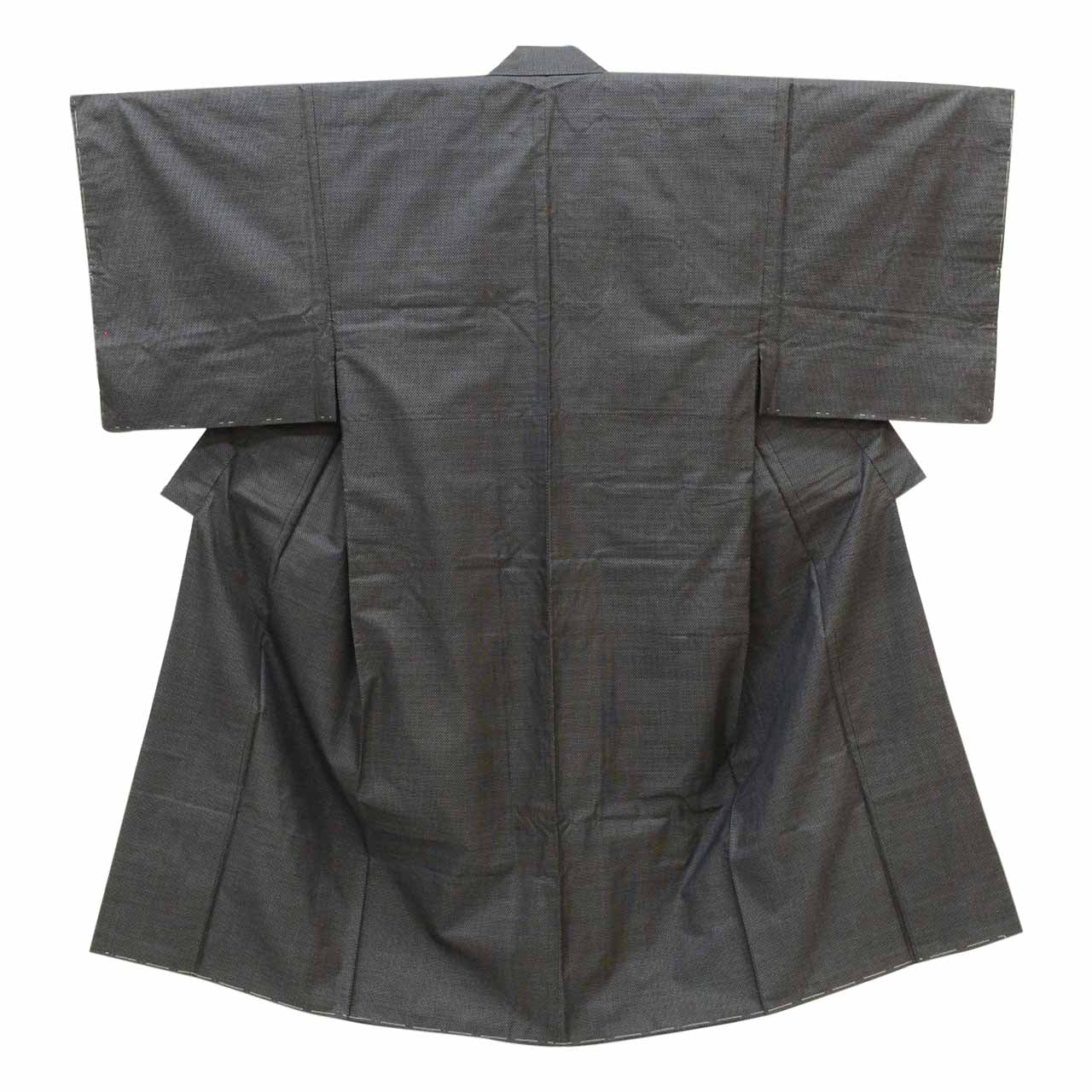 [Used] Recycled Kimono and Haori Ensemble for Men, Oshima Tsumugi Silk, Unused, Sleeve Length 67.5cm (26.6in), Body Length 140.5cm (55.3in), Size M, Navy Blue, Kasuri Pattern, Men's uu2284b 